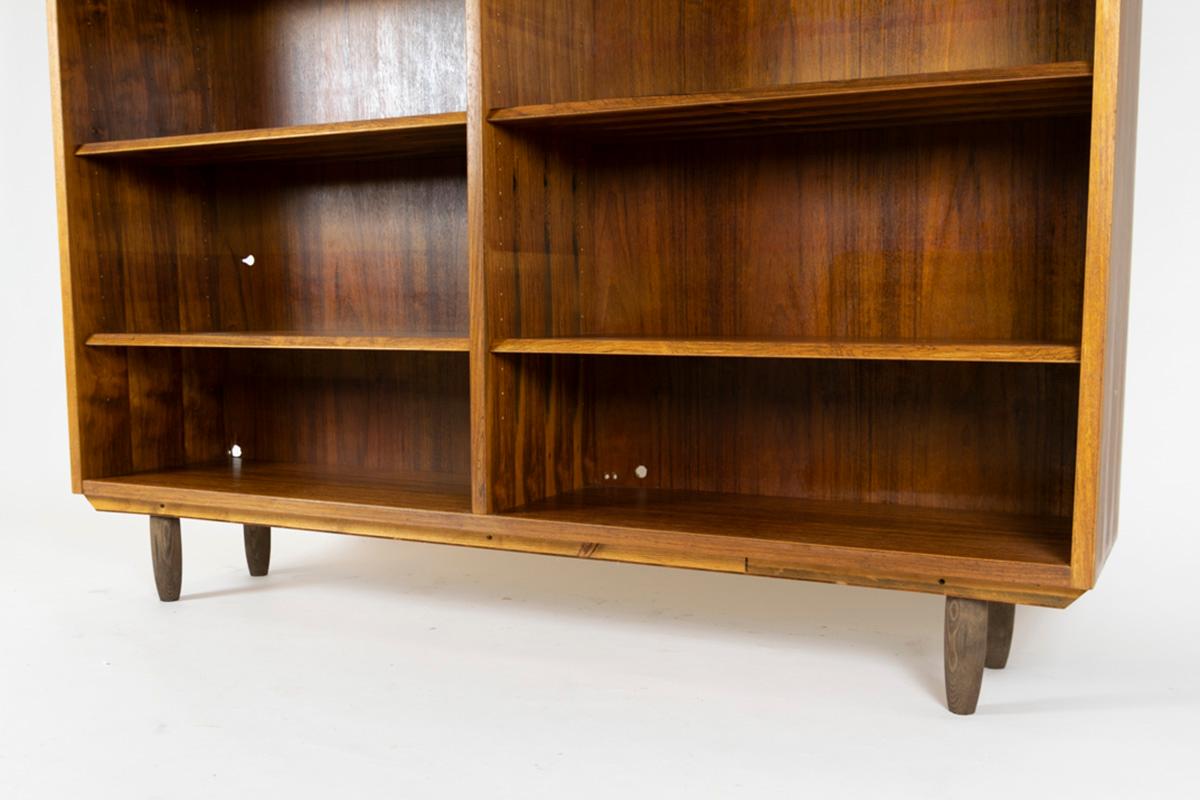 Hundevad Rosewood Bookcase, Made in Denmark 1960s, Marked 1