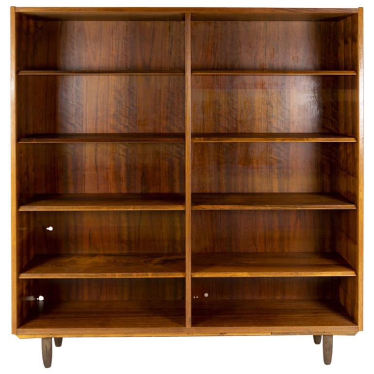 Hundevad Rosewood Bookcase, Made in Denmark 1960s, Marked