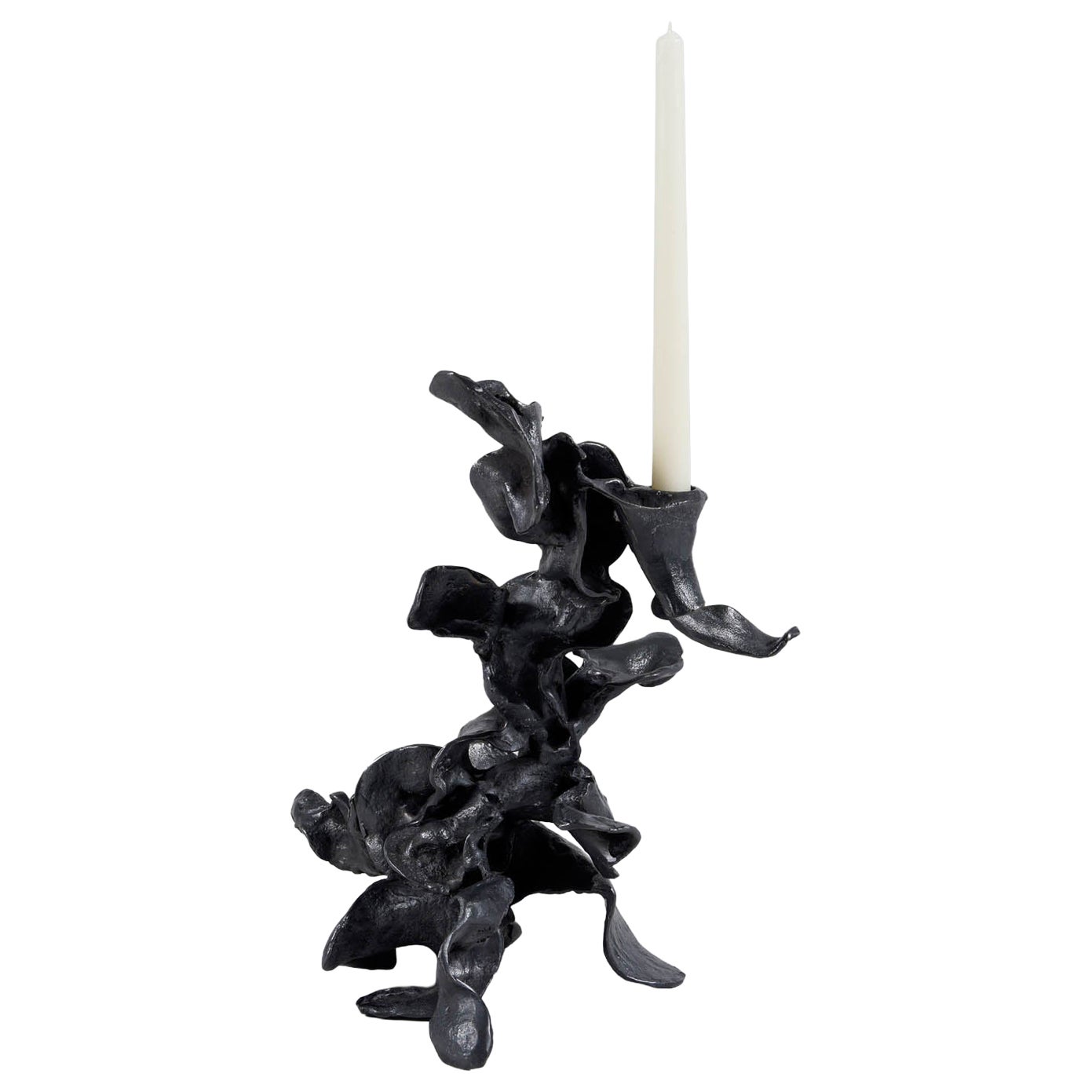 Hundred Petal Rose Bronze Candle Holder in Brass, Viya by Vikram Goyal For Sale