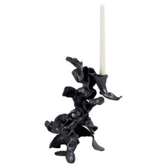 Hundred Petal Rose Bronze Candle Holder in Brass, Viya by Vikram Goyal