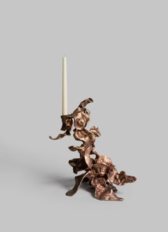 Messing-Kerzenständer mit hundert Blütenblättern, Viya von Vikram Goyal