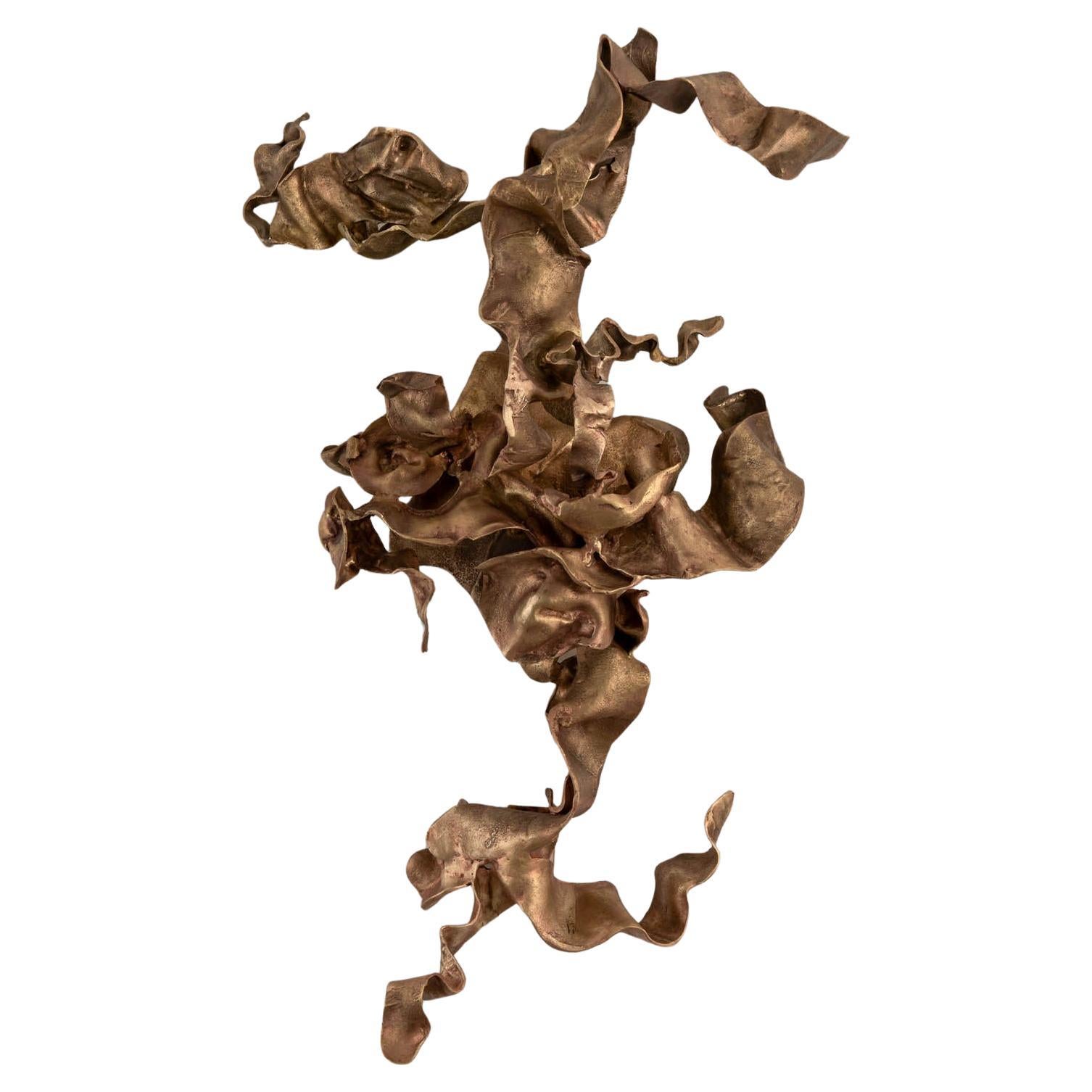 Hundred Petal Rose Wall Sconce A in Brass, Viya by Vikram Goyal