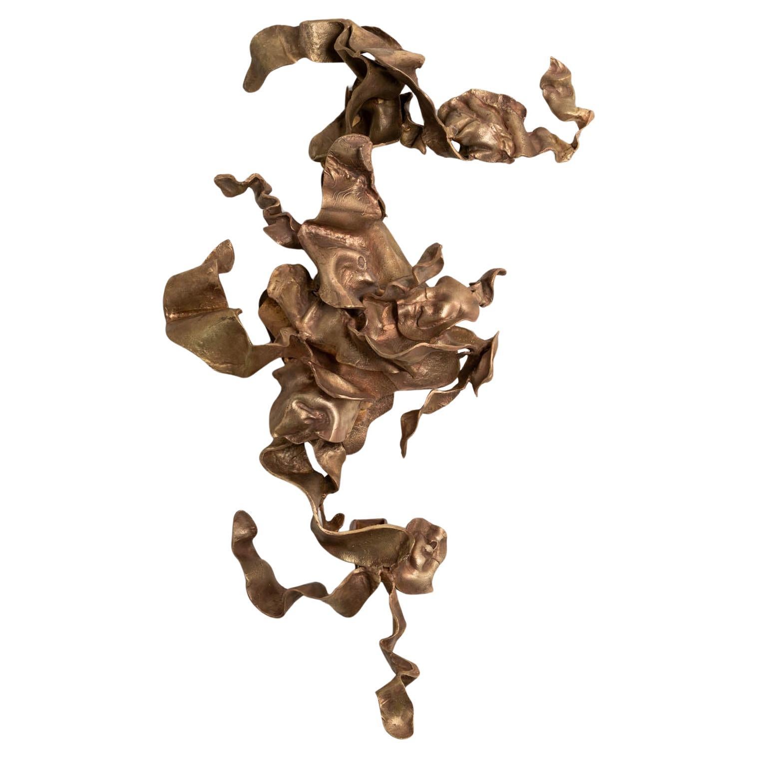 Hundred Petal Rose Wall Sconce B in Brass, Viya by Vikram Goyal