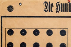 Hundred Table, Vintage Wall Chart