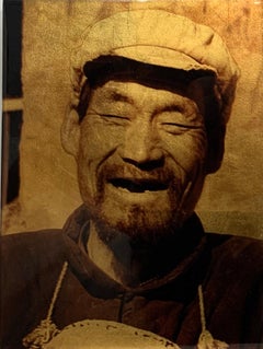 Peinture d'étiquette de galerie chinoise-américaine d'un village chinois-américain de Hung Liu, service à animaux