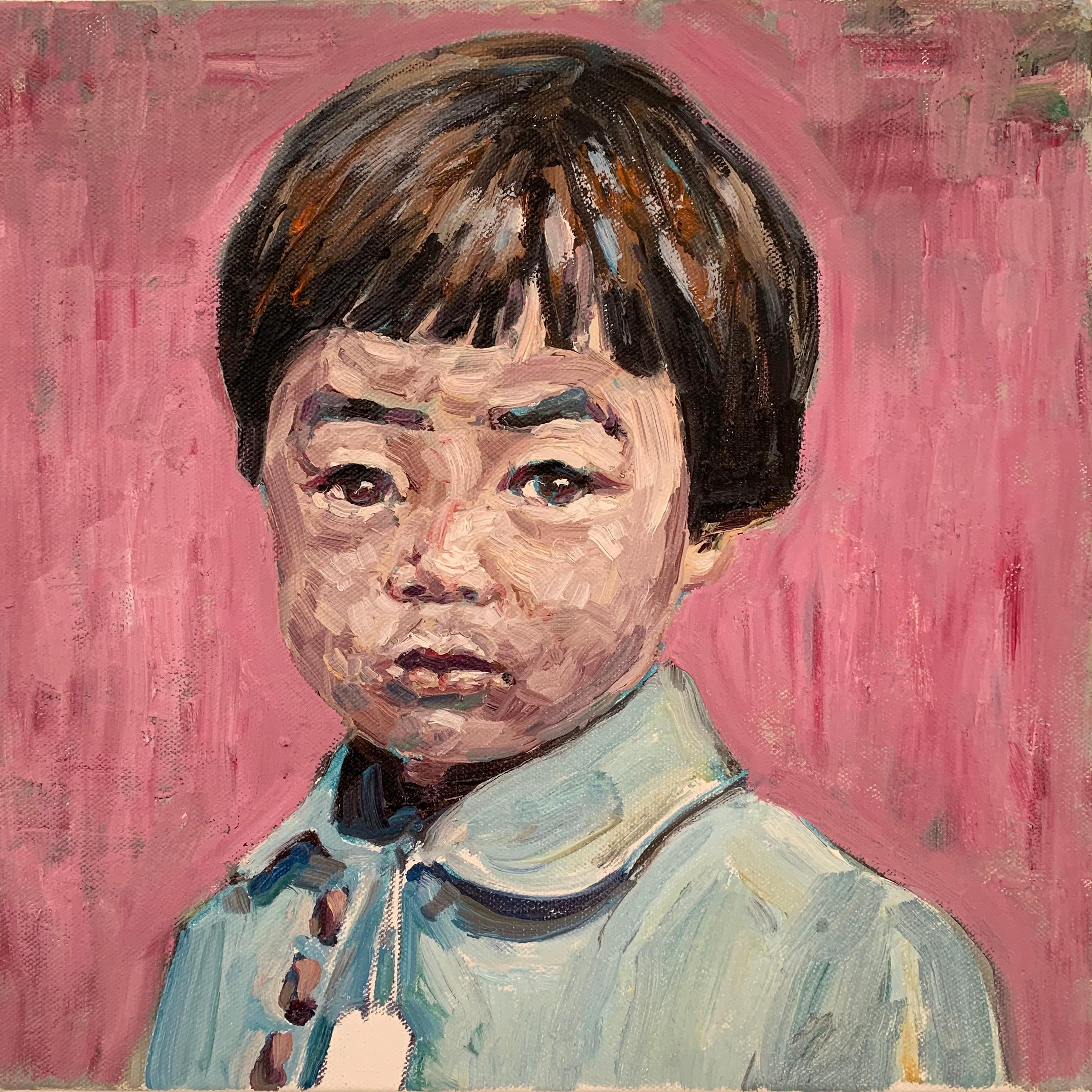 Hung Liu Figurative Painting - Dustbowl Portrait I