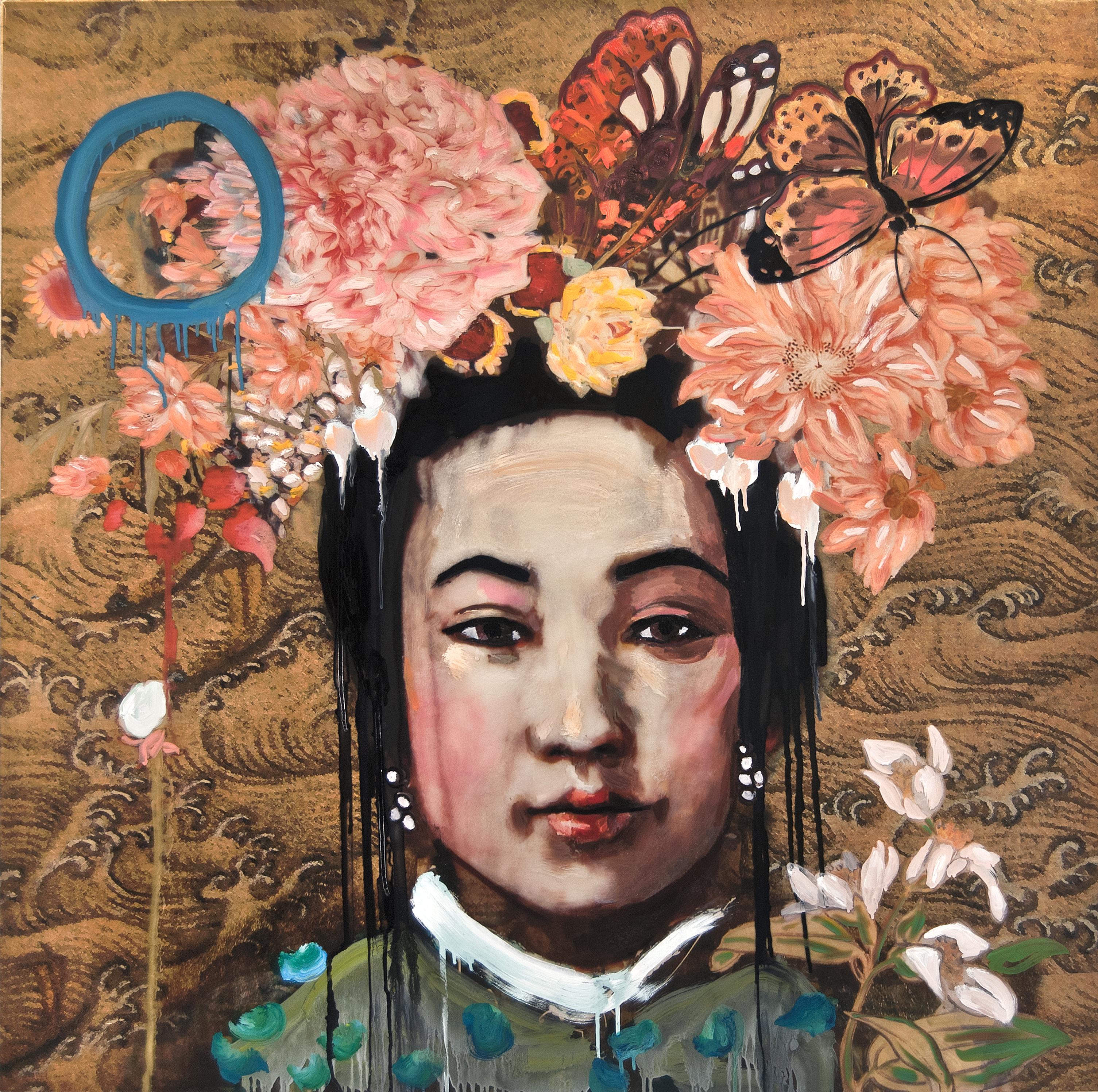 Hung Liu Figurative Painting - Ophelia