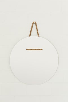 Hung Round Manila Rope Nautical Wall Vanity Bathroom Mirror