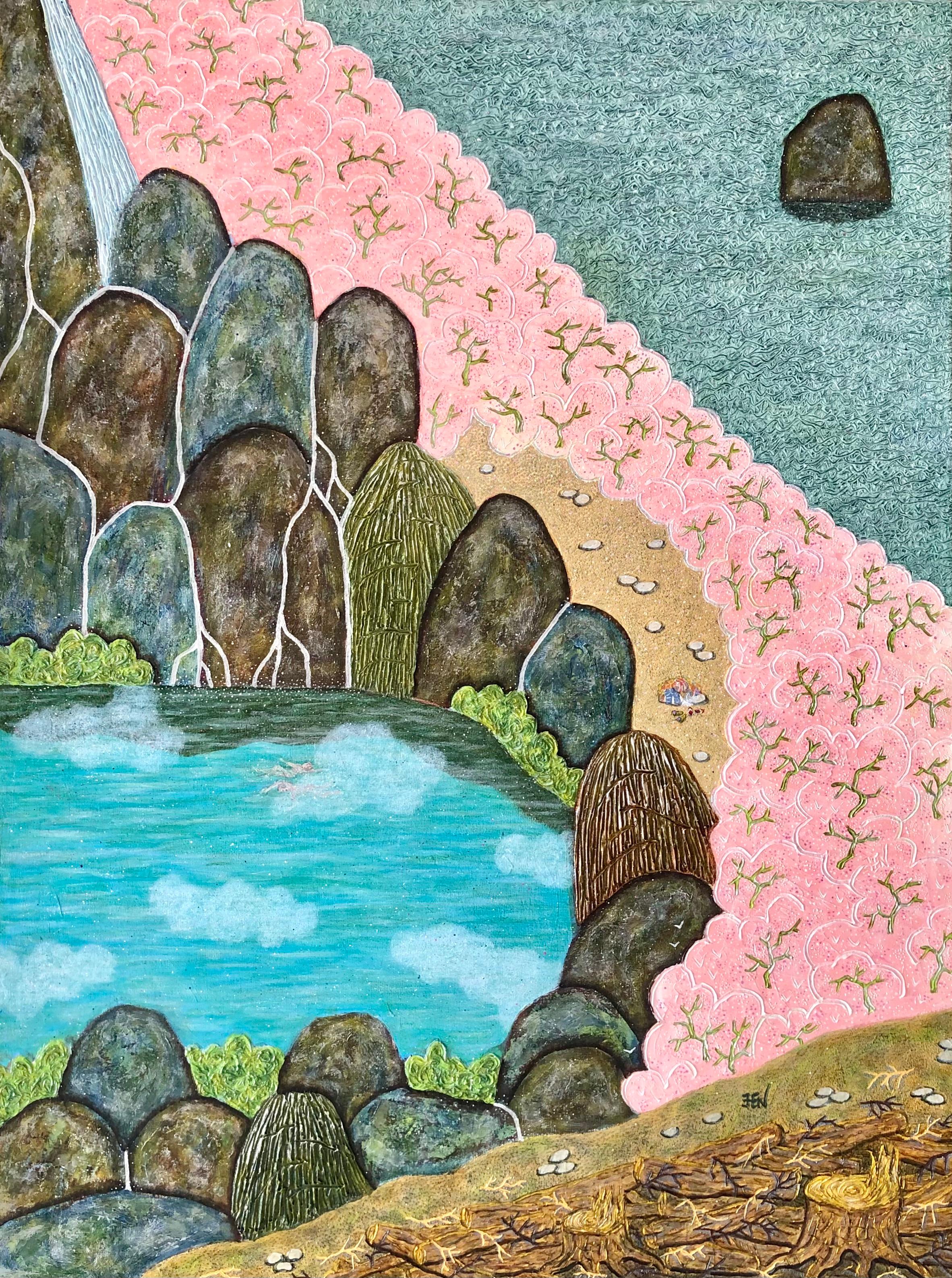 Hung Viet Nguyen Landscape Painting - Sacred Landscape IV #37