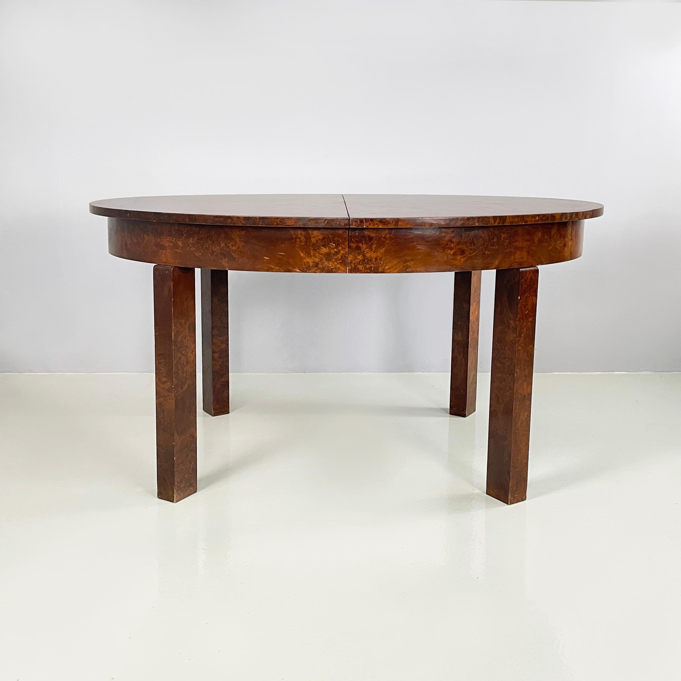 Art Deco Hungarian art deco Oval dining table in wood, 1930s For Sale