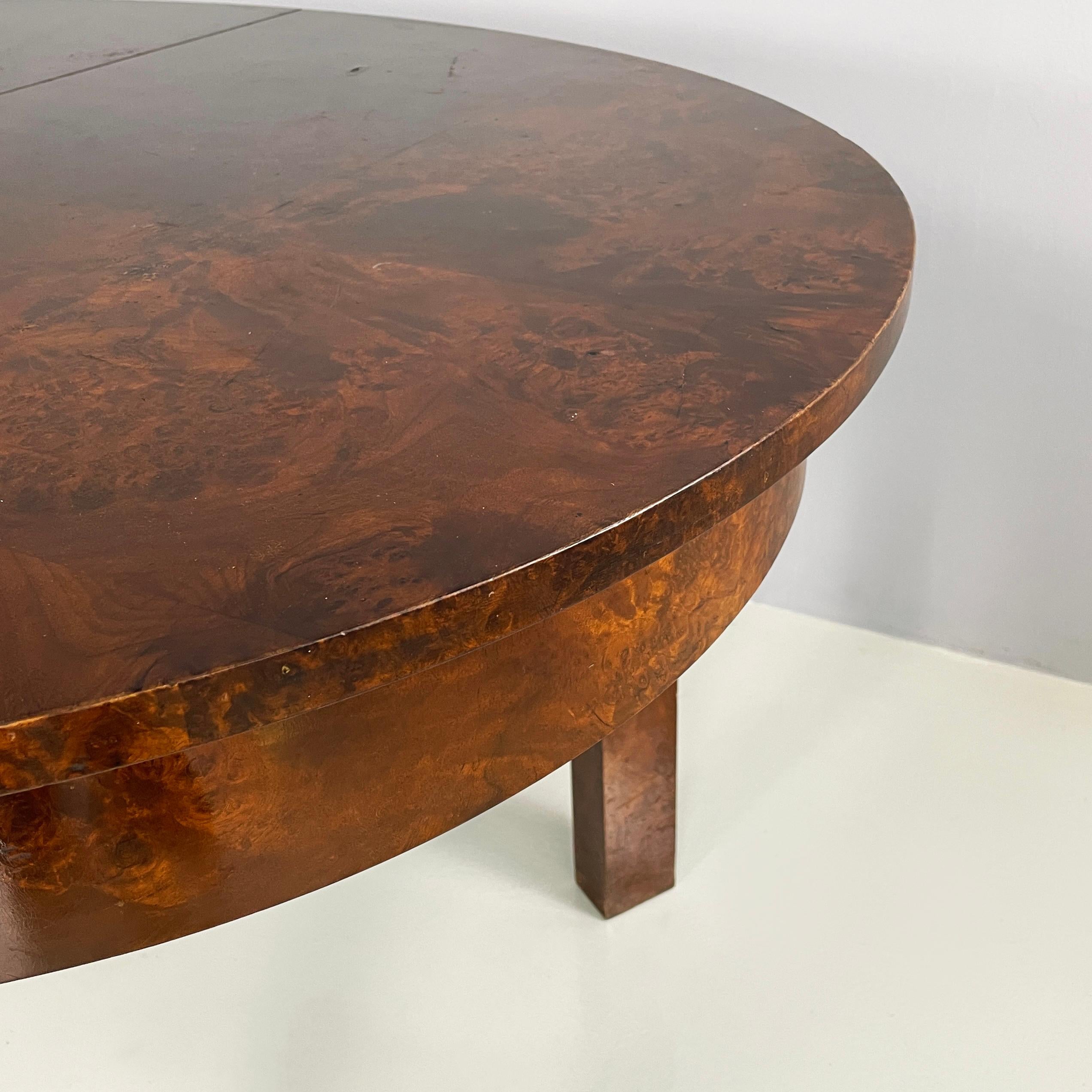 Mid-20th Century Hungarian art deco Oval dining table in wood, 1930s For Sale