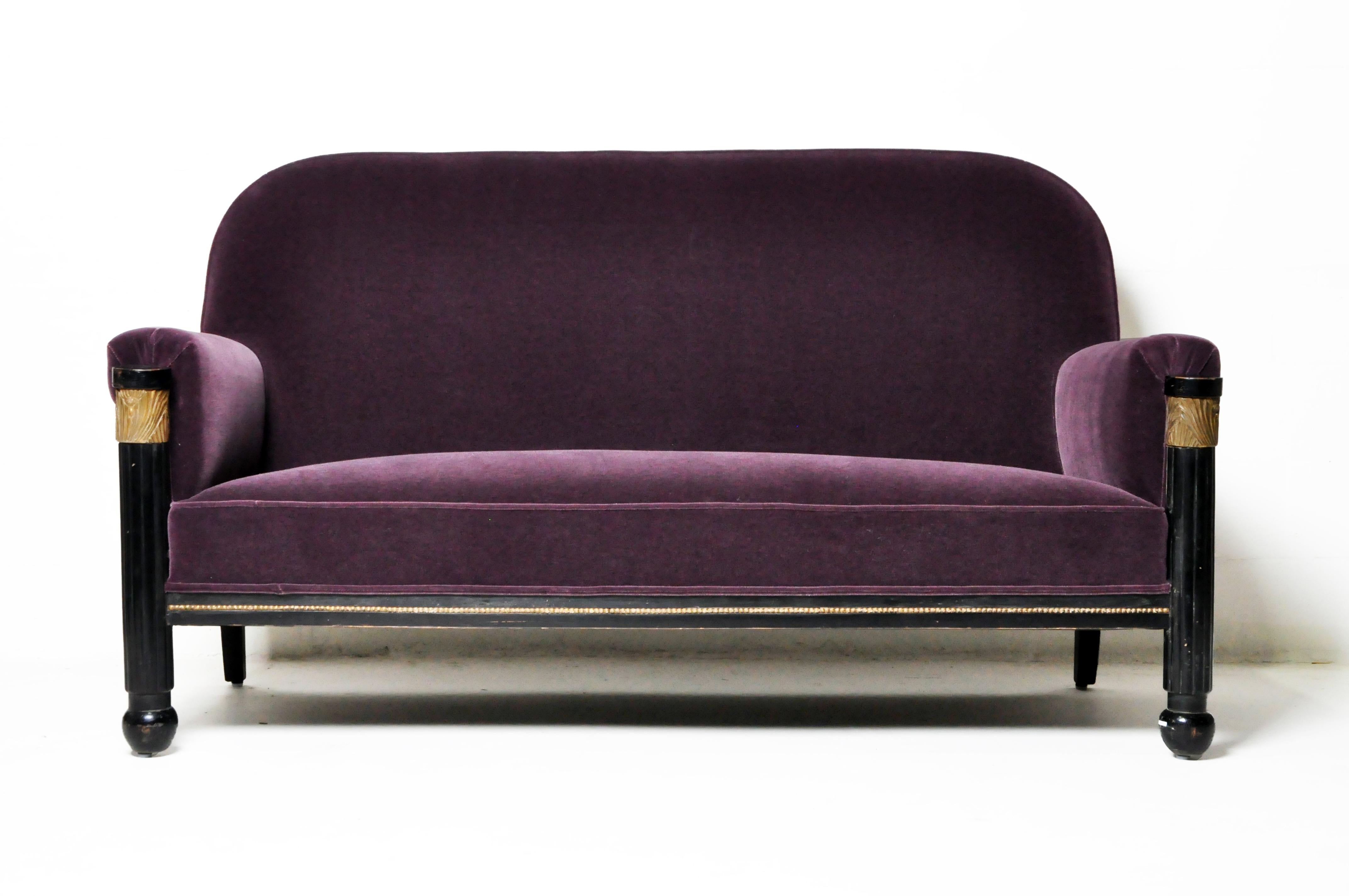 Mid-20th Century Hungarian Art Deco Settee