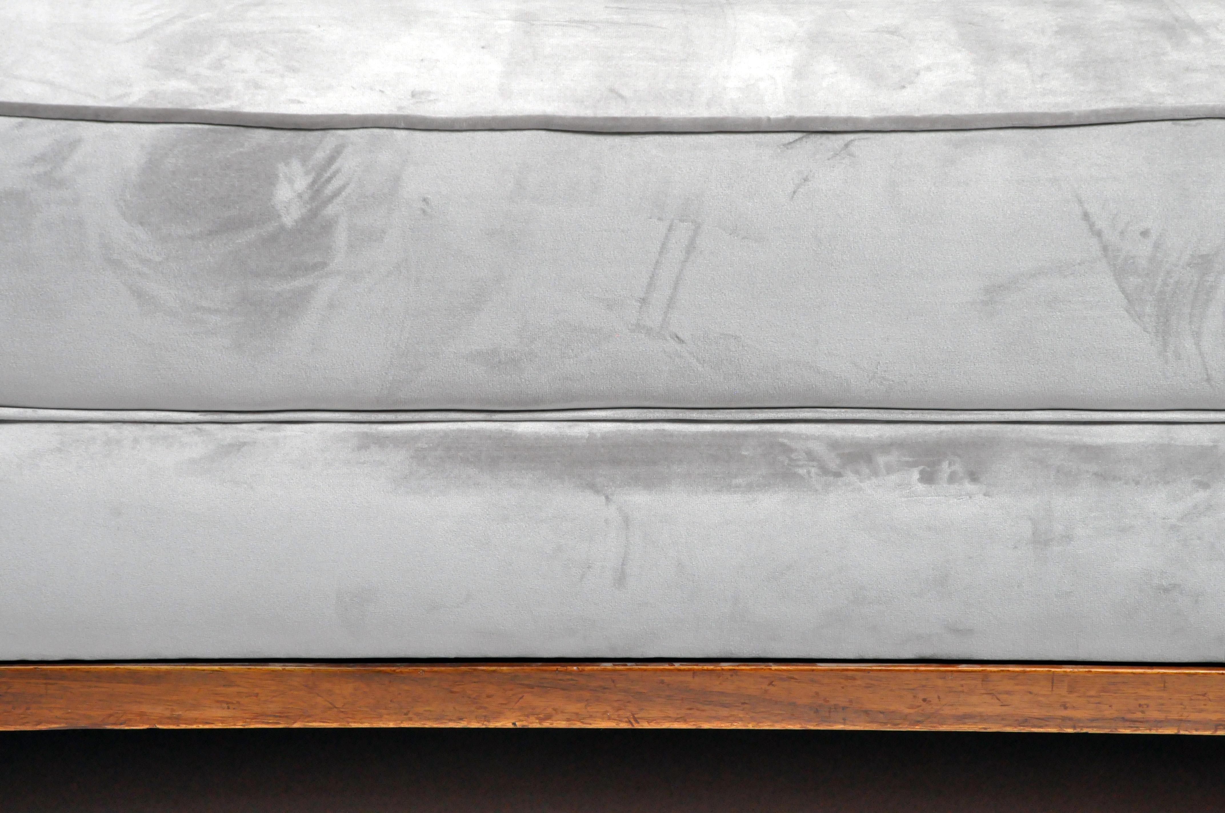 Hungarian Art Deco Solid Walnut Wood Sofa 6
