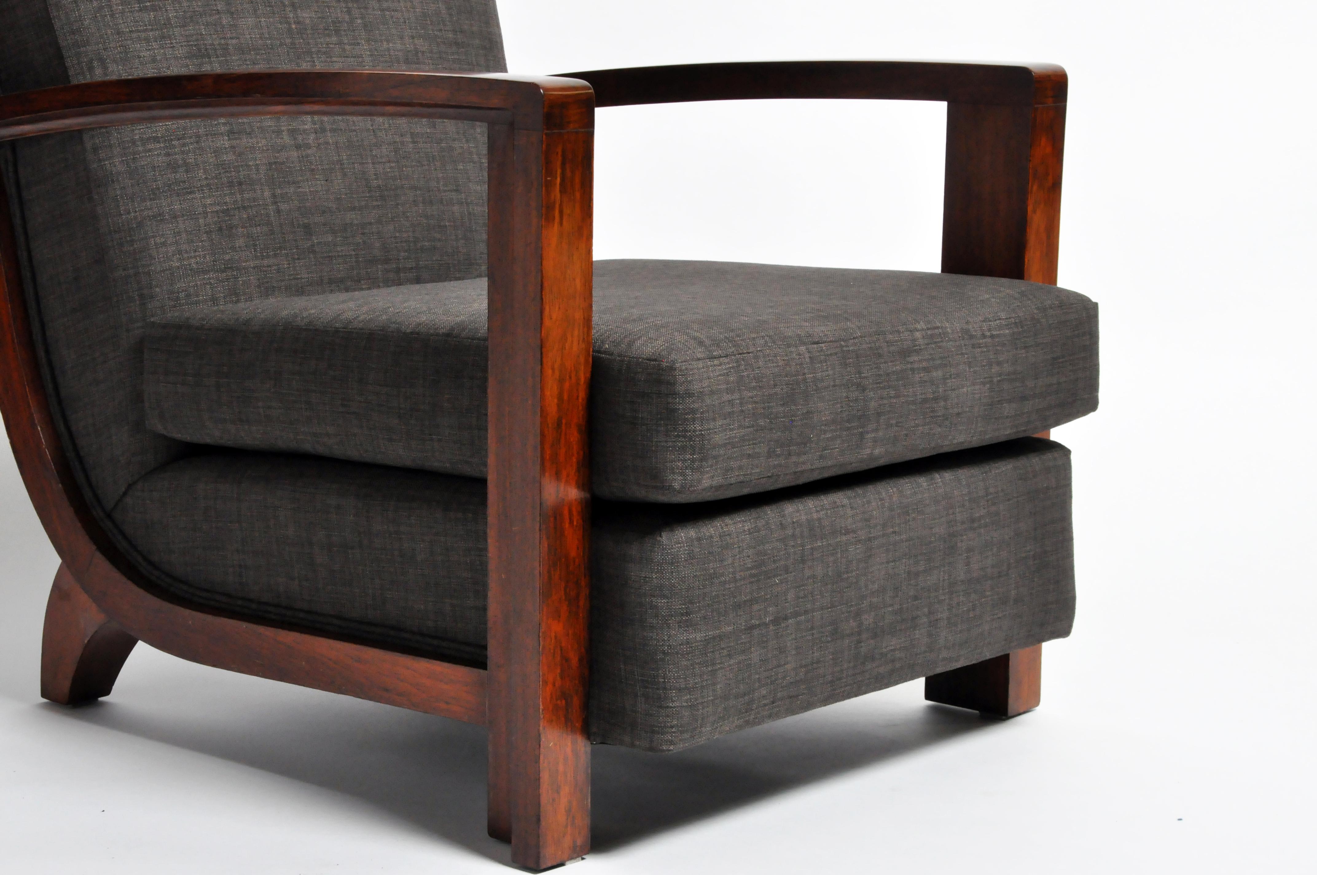 Hungarian Art Deco Walnut Chair 6