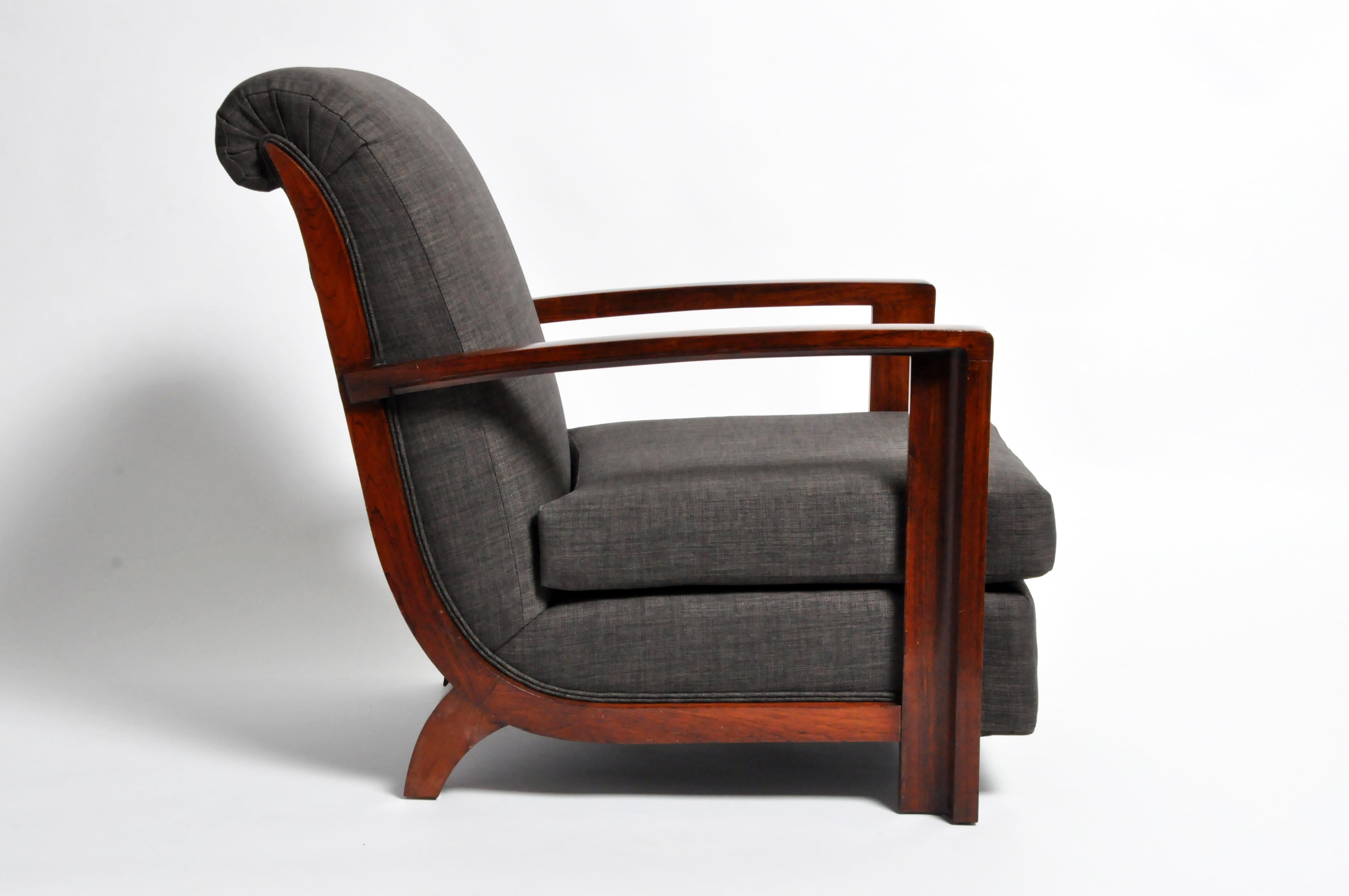 Hungarian Art Deco Walnut Chair 10