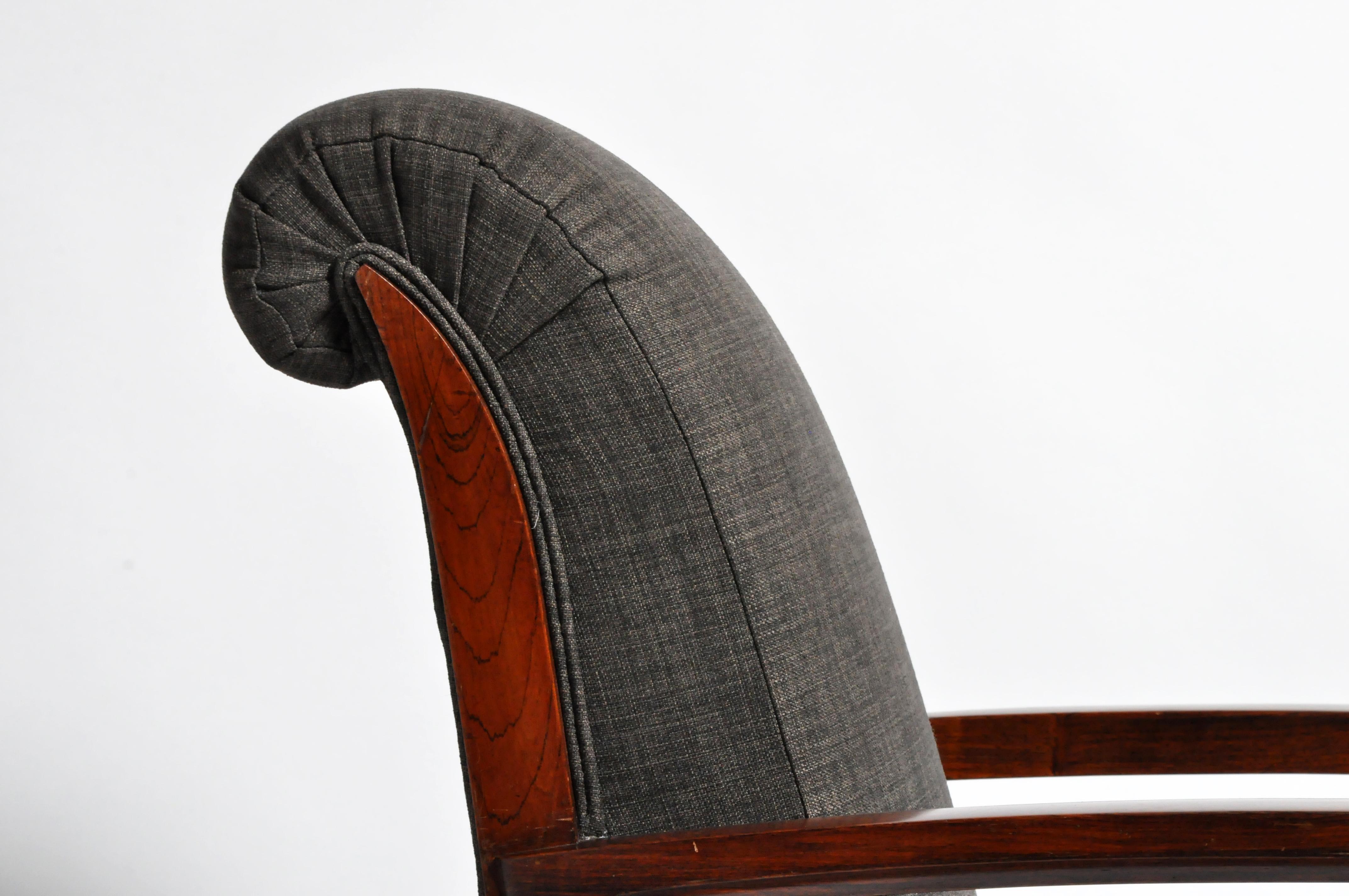 Hungarian Art Deco Walnut Chair 11