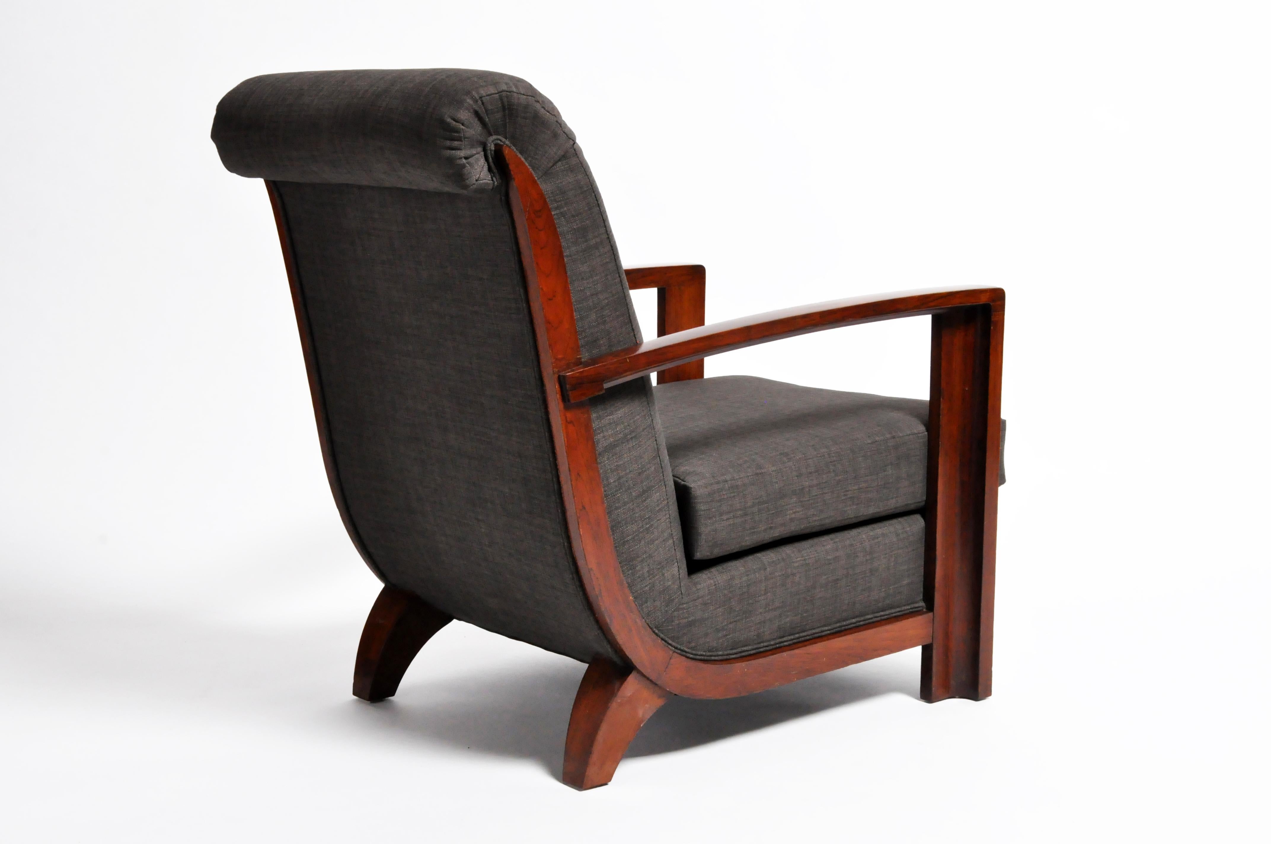 Mid-20th Century Hungarian Art Deco Walnut Chair