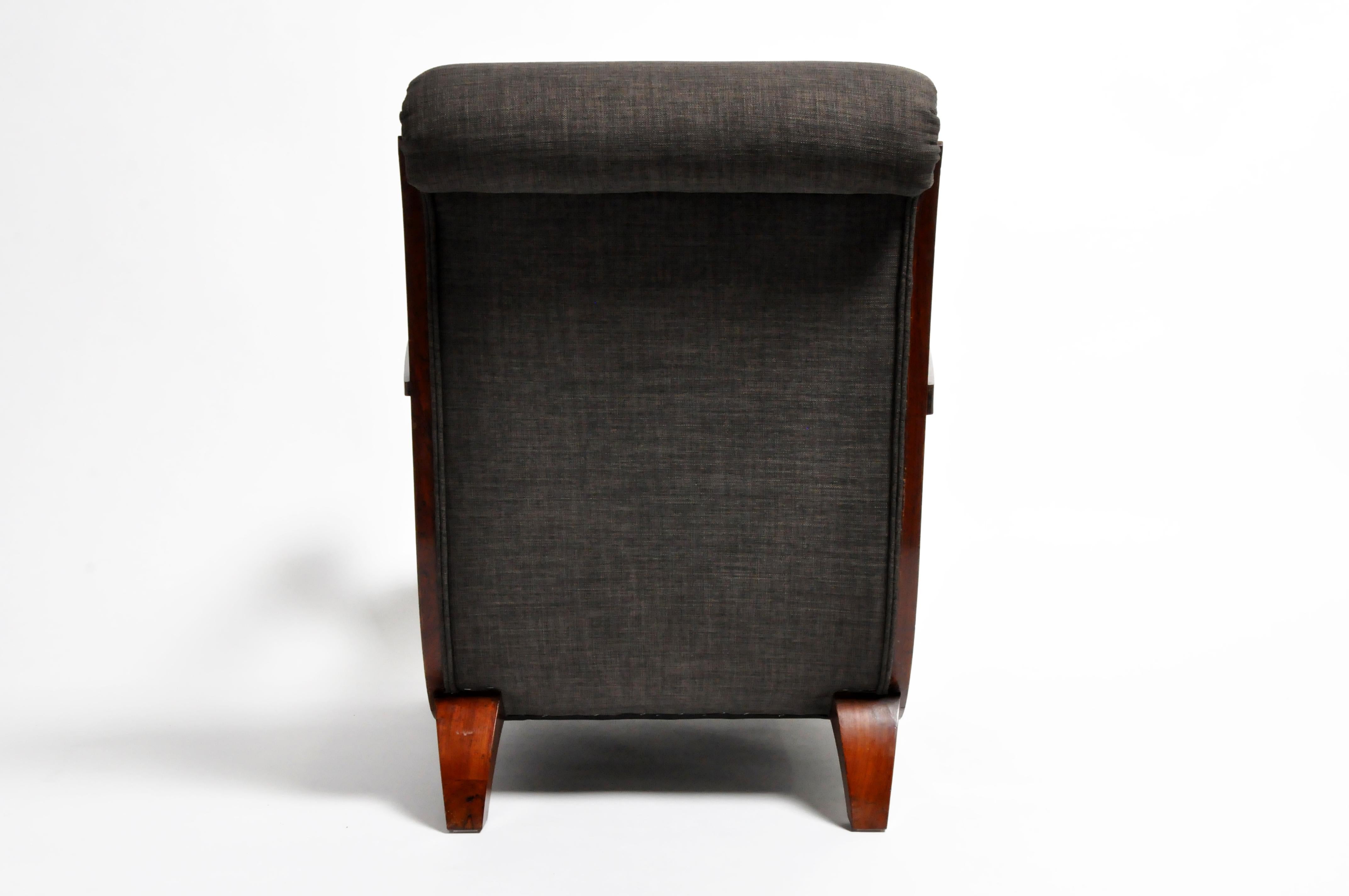 Upholstery Hungarian Art Deco Walnut Chair