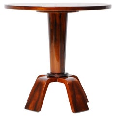 Hungarian Art Deco Walnut Veneer Side Table