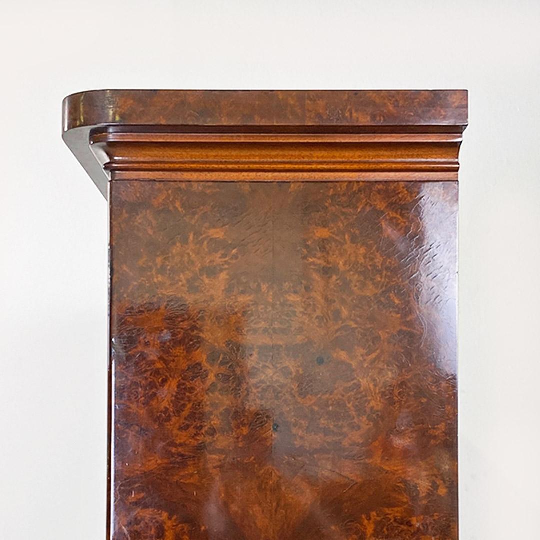 Hungarian art deco wood and glass highboard with shelves and closed part, 1930s in vendita 7