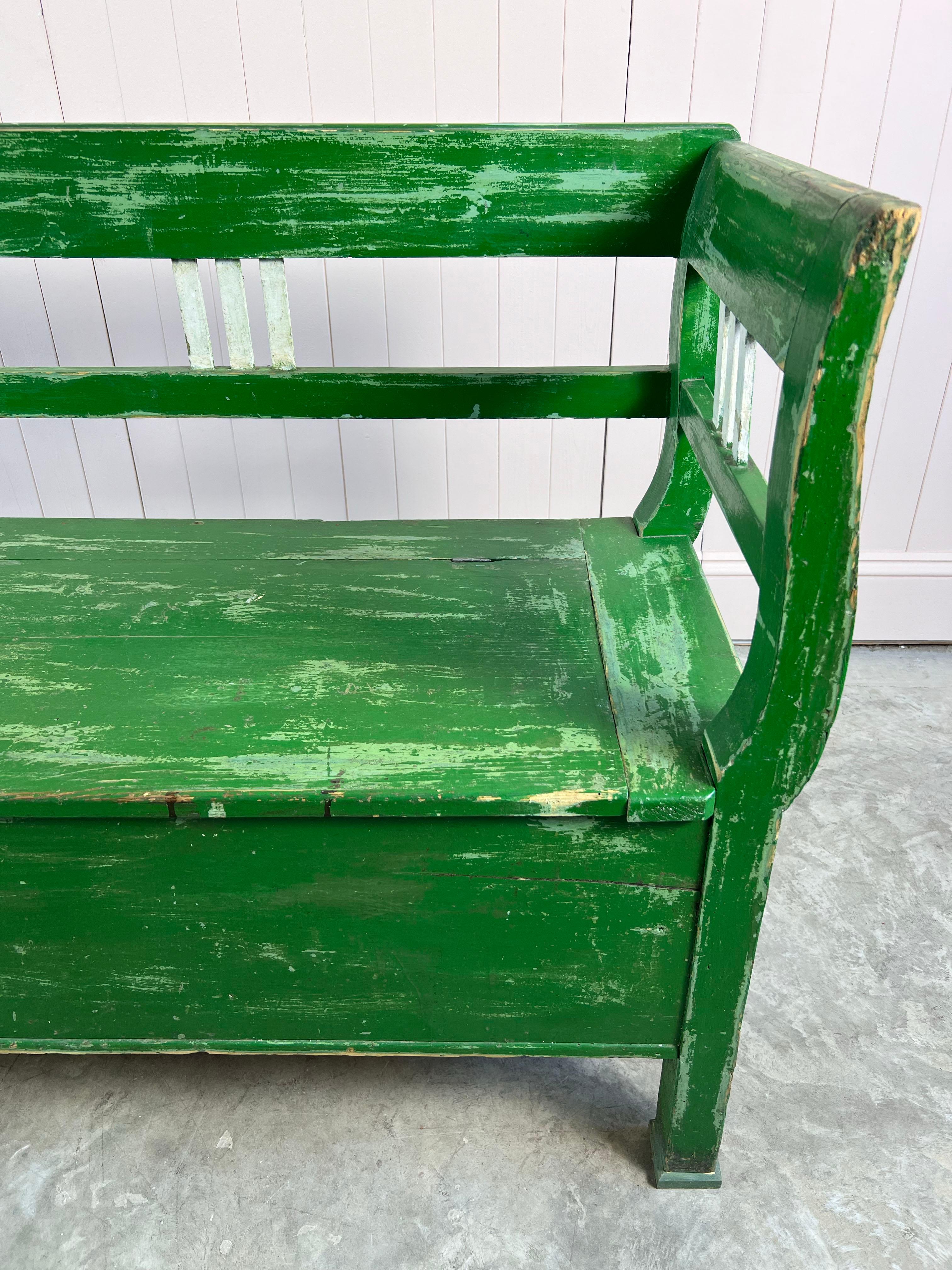 Rustic Hungarian Box Bench