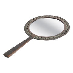 Hungarian Bronze Hand Mirror by Ottó Kopcsányi, 1960