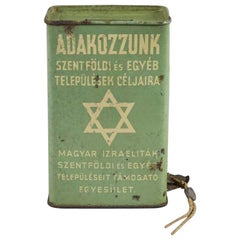 Early 20th Century Hungarian Tin Charity Box 