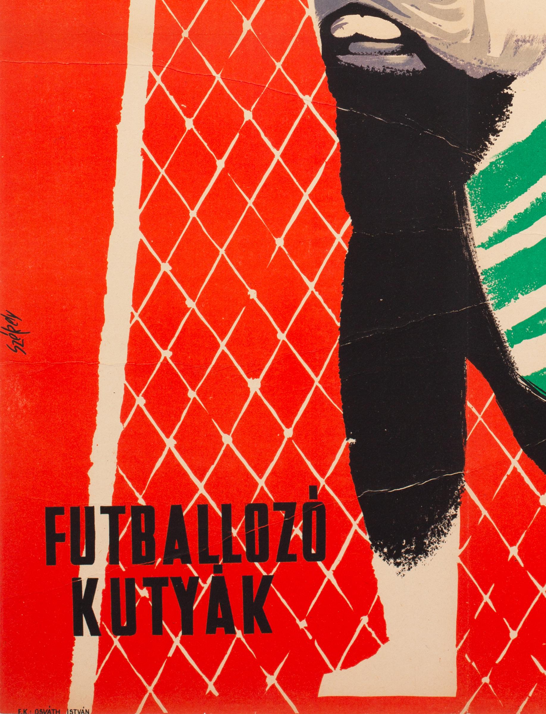 20th Century Hungarian Circus Poster Bulldog Football 1961, Székely