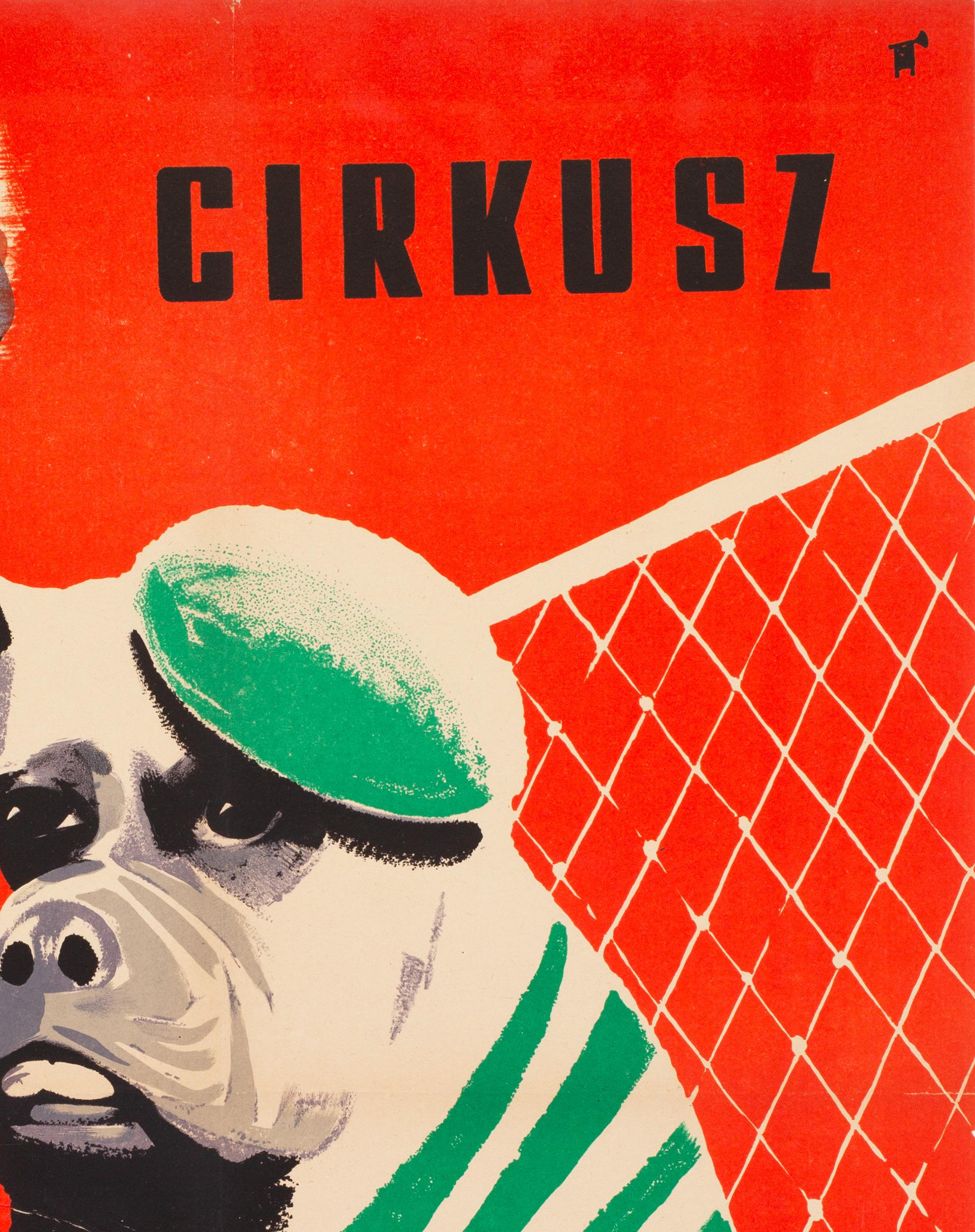 Paper Hungarian Circus Poster Bulldog Football 1961, Székely