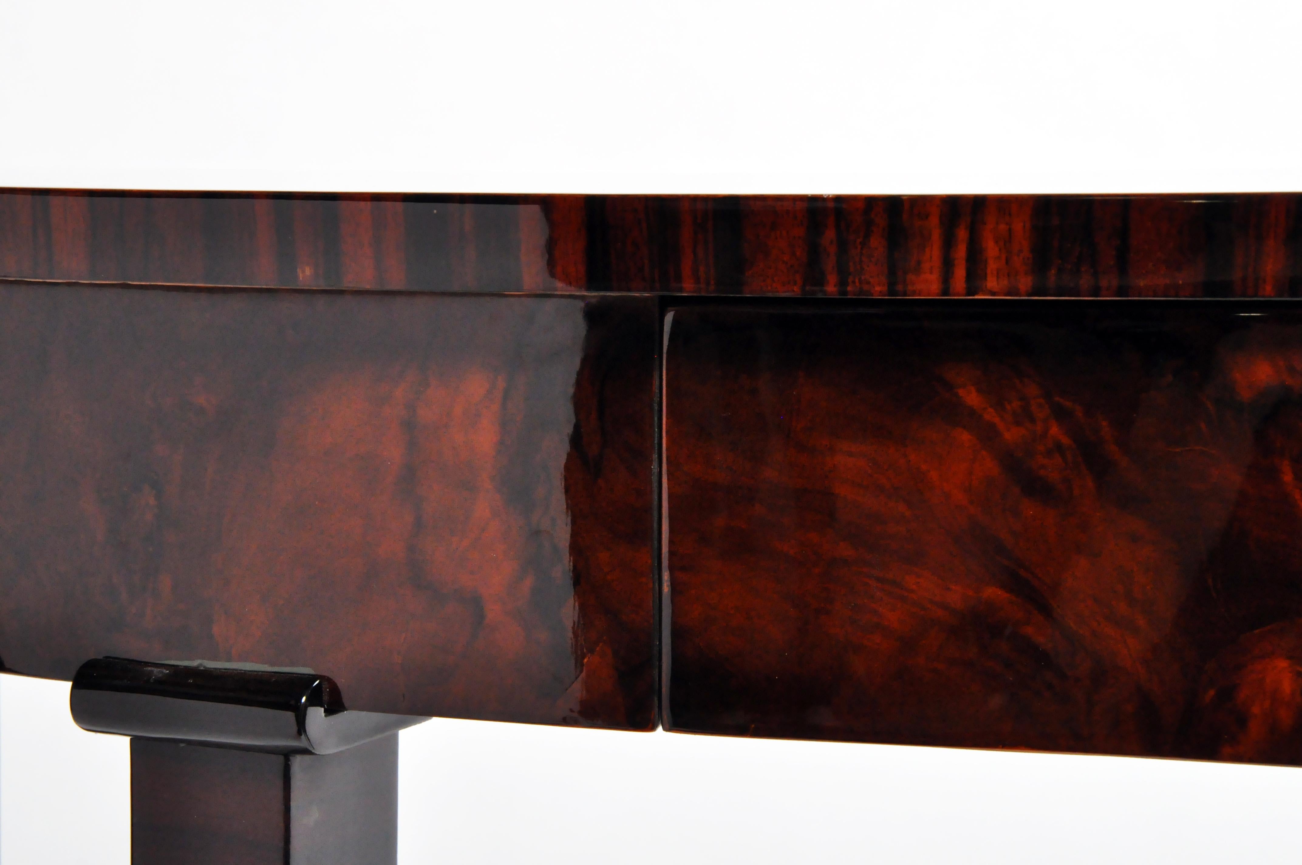 Walnut Hungarian Console Table with Drawer