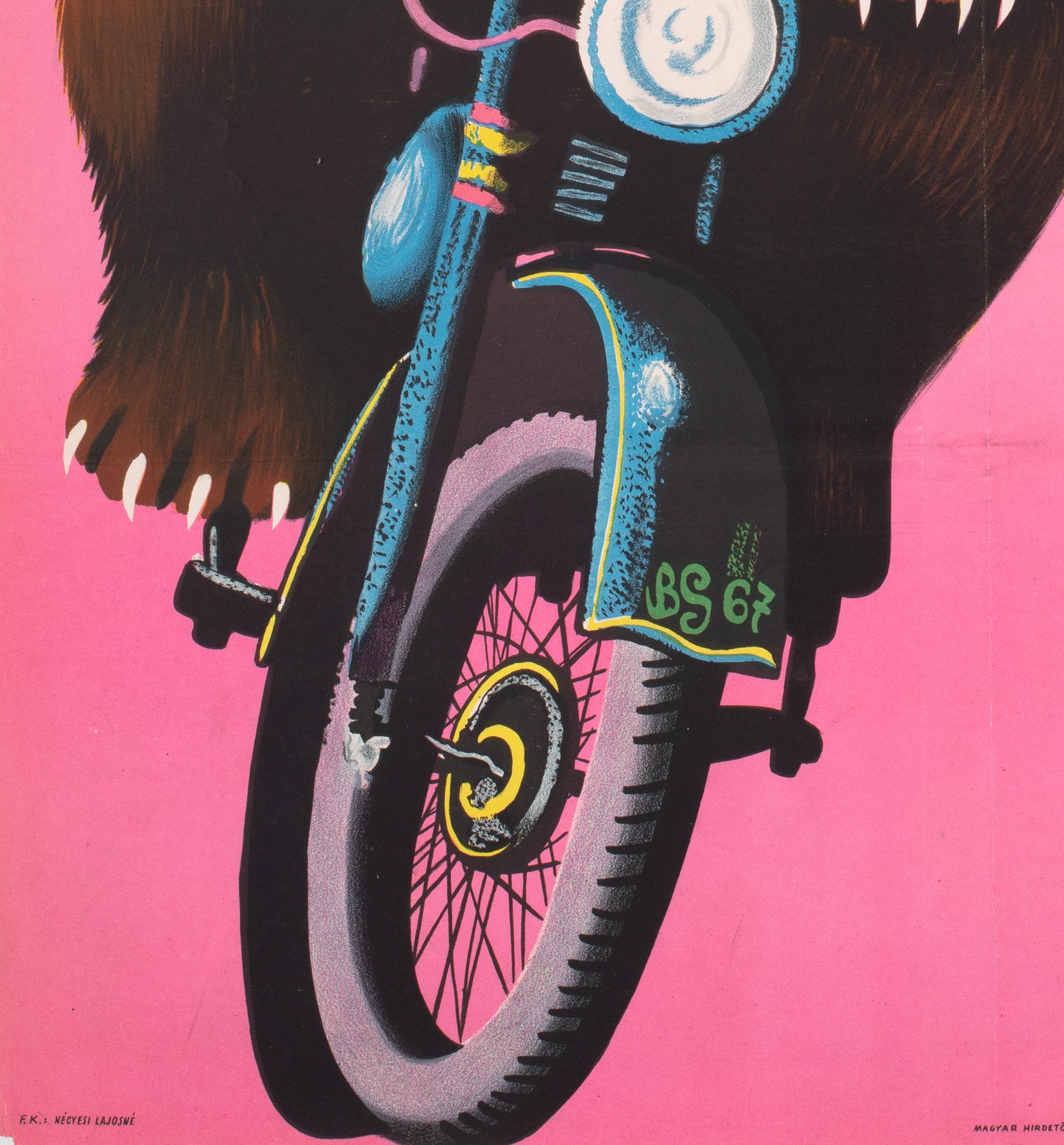 Hungarian Cyrk Poster 1967 Armenian Bears, Sandor 1