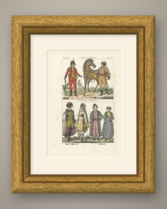 Hungarian Gentlemen, a Hungarian Bridal Couple and Wallachians, 1842