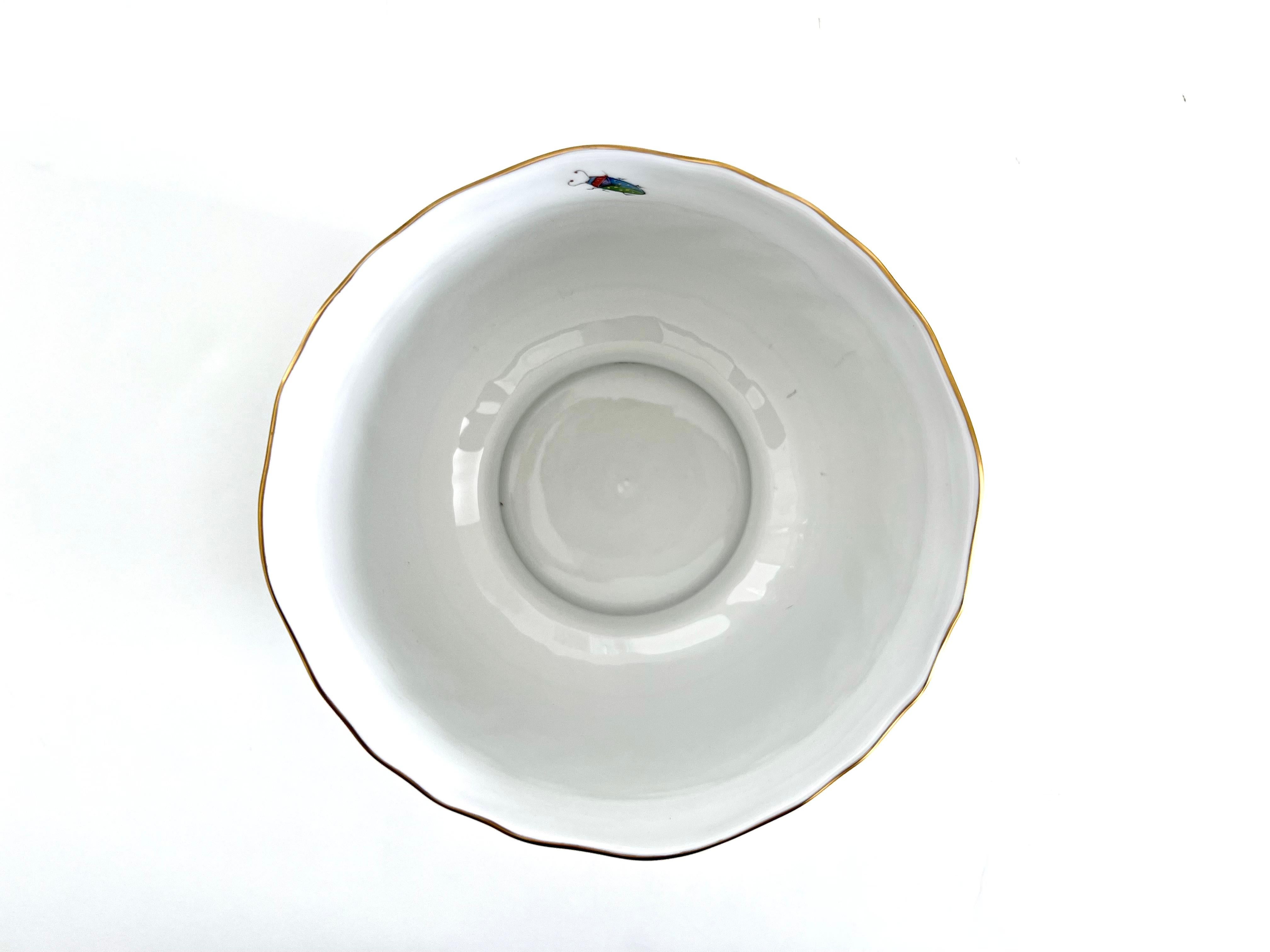 Anna Weatherley Designs -  Hand Painted Porcelain Cachepot In New Condition In Arlington, VA