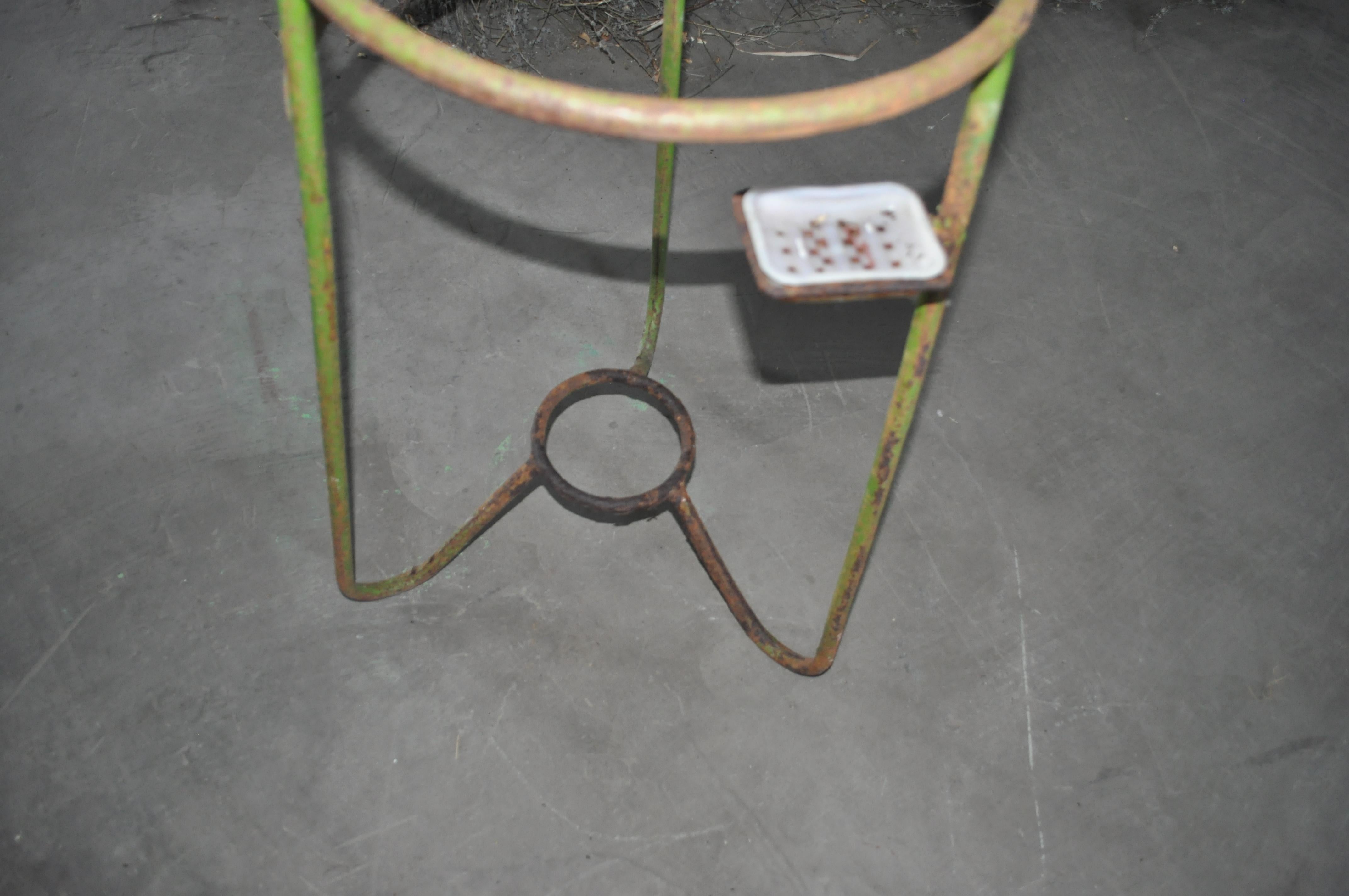 Industrial Hungarian Iron Wash Stand or Garden Planter For Sale