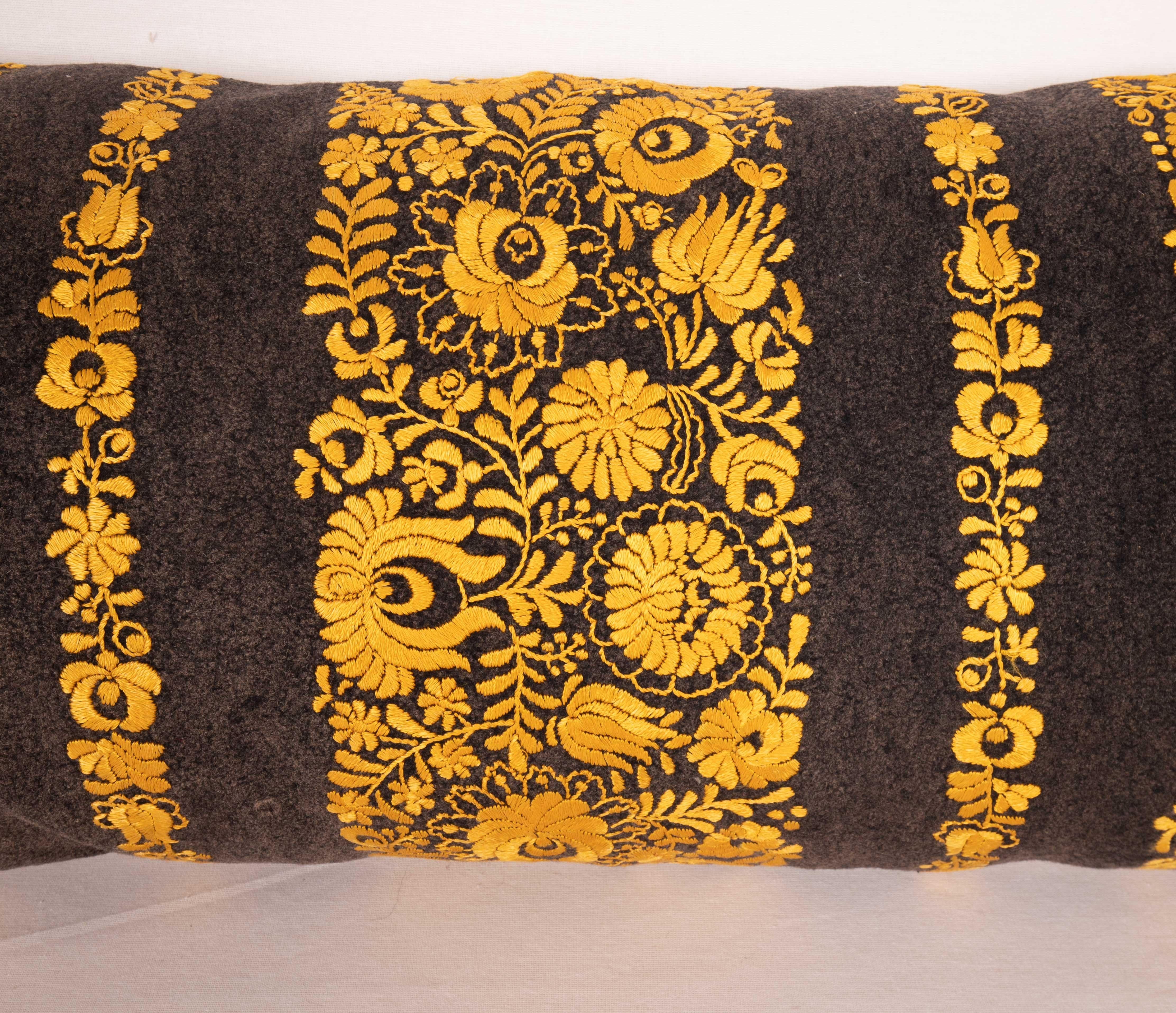Embroidered Hungarian Matyo Pillow Case, Early 20th C. For Sale
