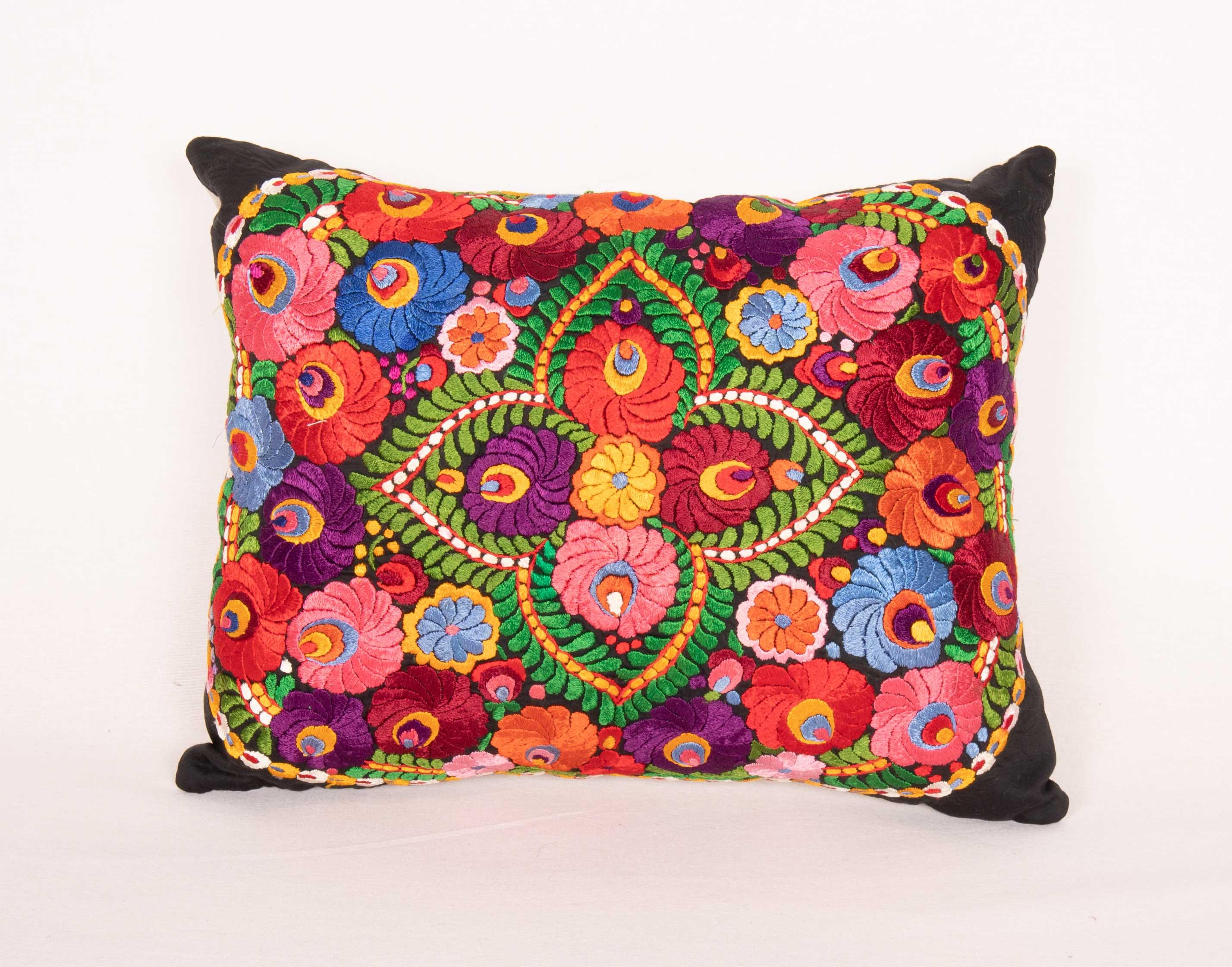 This pillowcase is made from an early 20th C. Hungarian Matyo embroidery.
It does not come with an insert.
Linen in the back.
Zipper closure.
Dry Clean only.