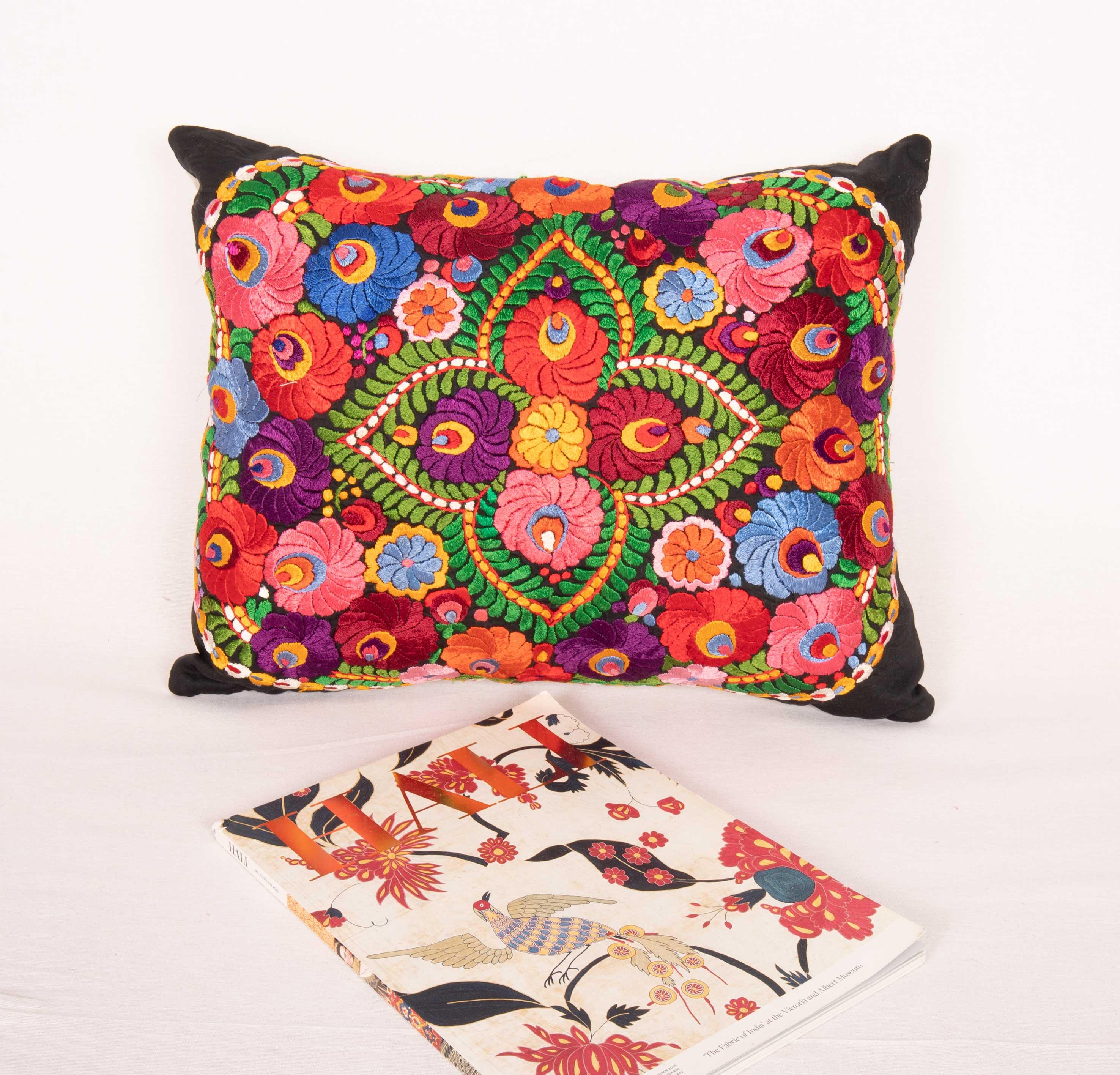 Suzani Hungarian Matyo Pillowcase, Early 20th C