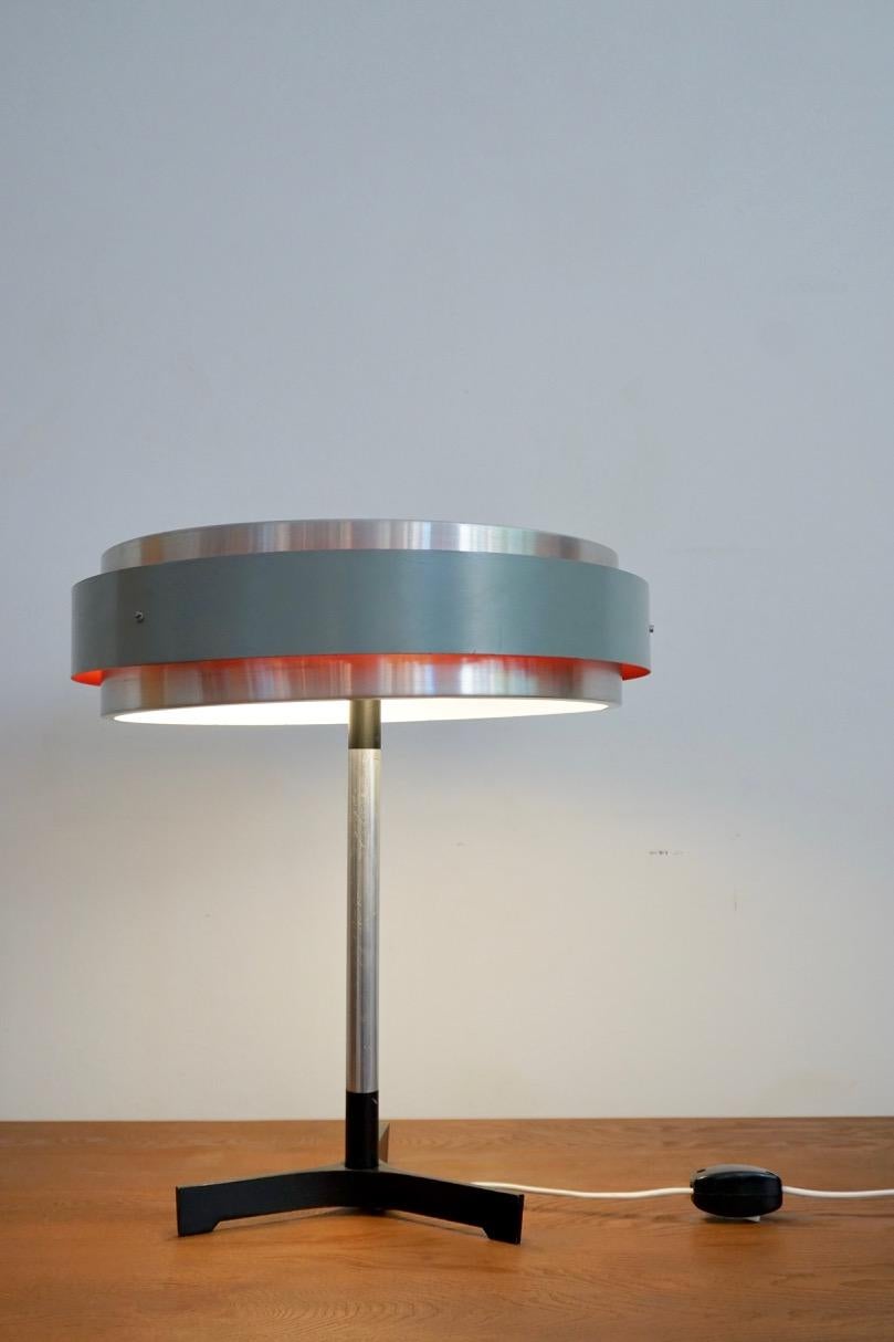 Mid-Century Modern Hungarian Midcentury Round Table Lamp in Jo Hammerburg Style 'Danish Design' For Sale