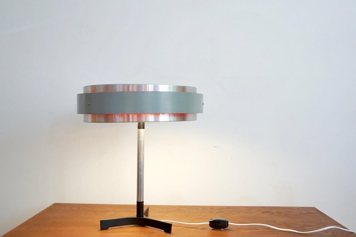 Mid-20th Century Hungarian Midcentury Round Table Lamp in Jo Hammerburg Style 'Danish Design' For Sale