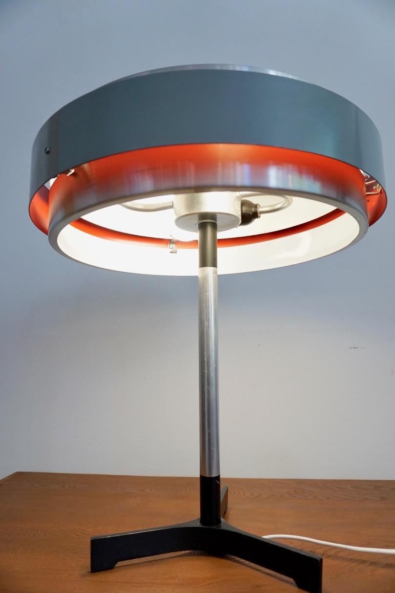 Hungarian Midcentury Round Table Lamp in Jo Hammerburg Style 'Danish Design' For Sale 2