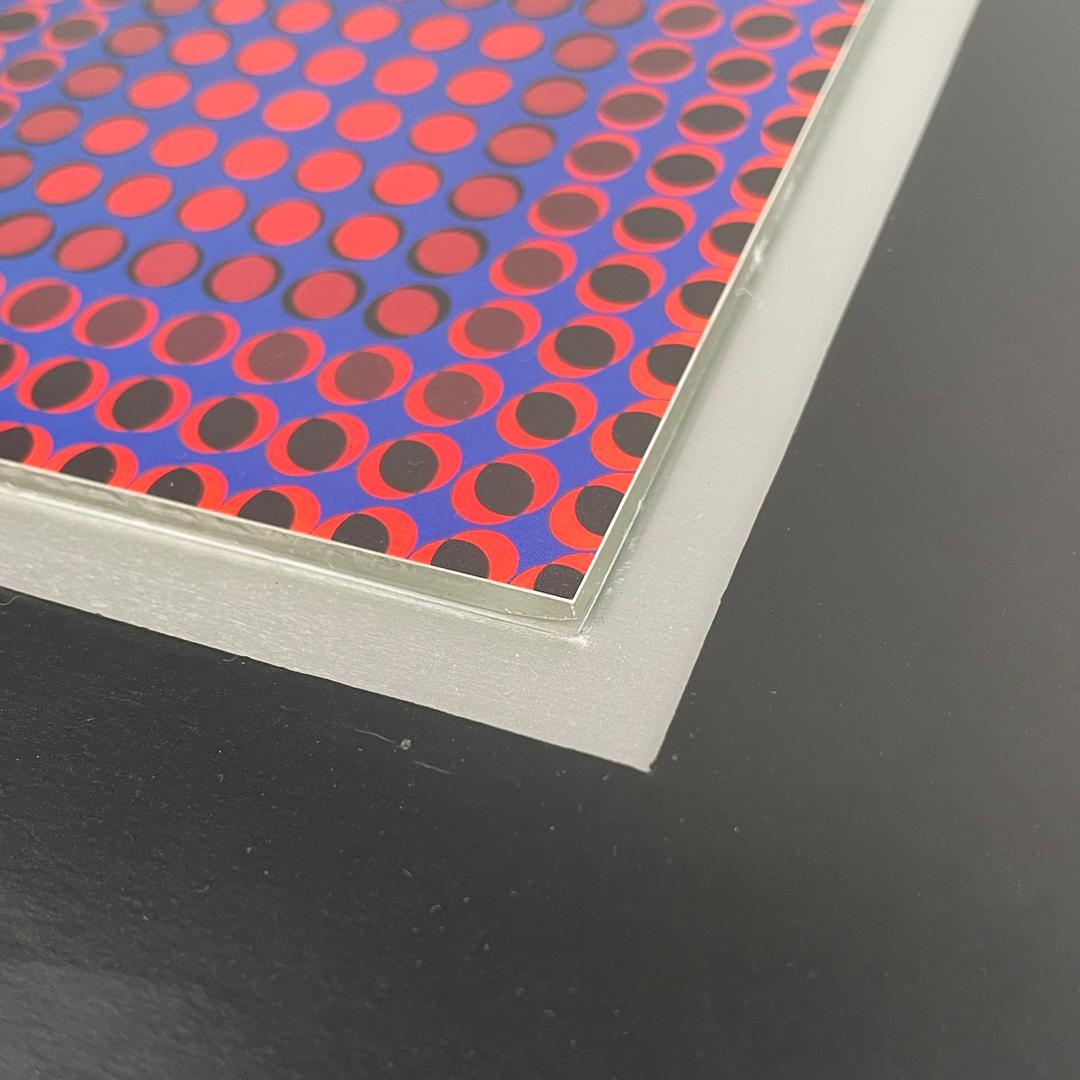 Tableau moderne hongrois d'art optique avec cadre en métal par Victor Vasarely, années 1970 en vente 1