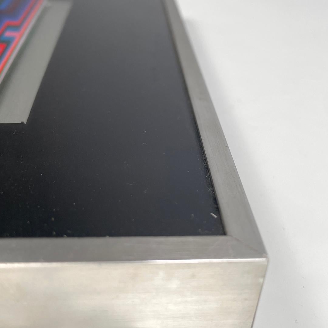 Tableau moderne hongrois d'art optique avec cadre en métal par Victor Vasarely, années 1970 en vente 1