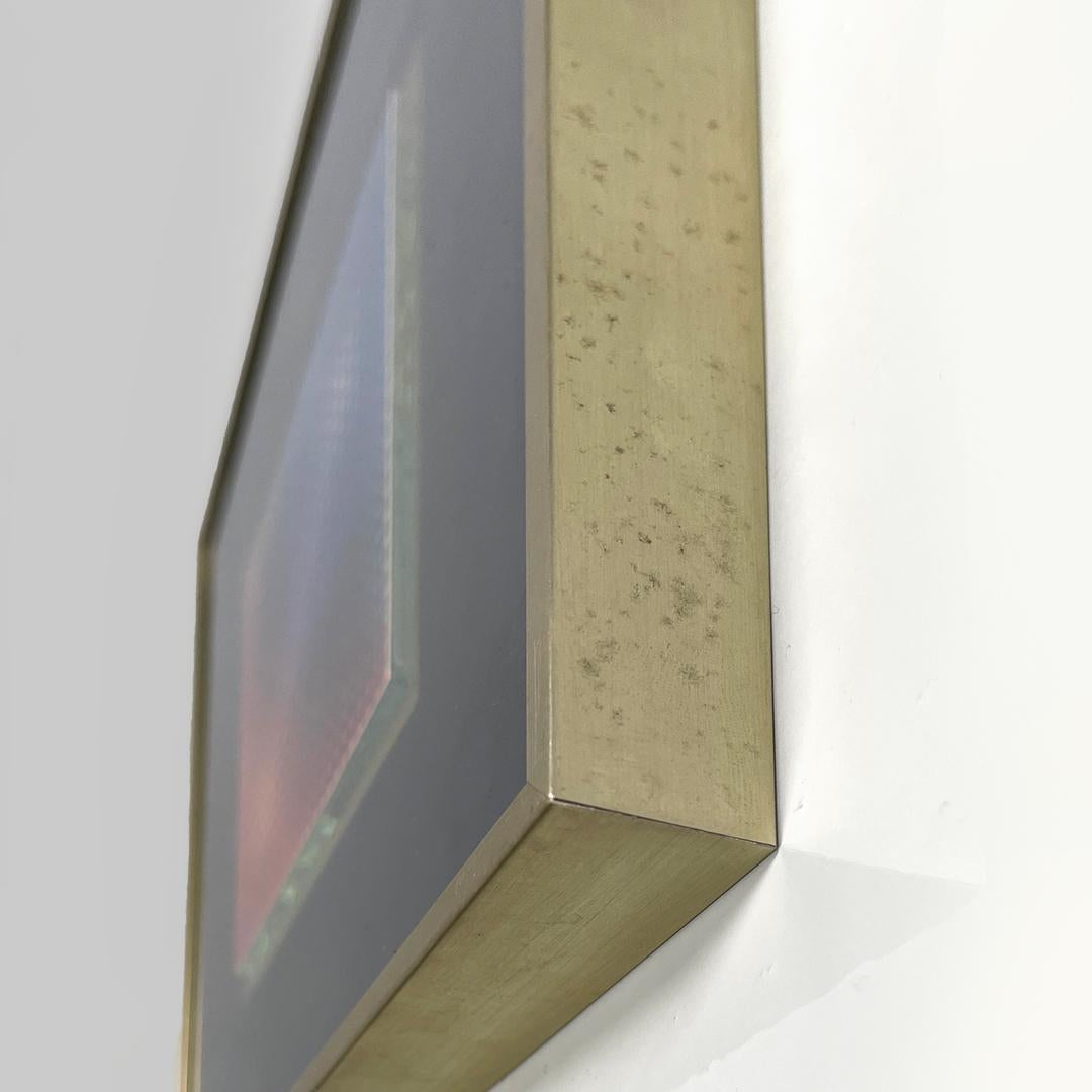 Tableau moderne hongrois d'art optique avec cadre en métal par Victor Vasarely, années 1970 en vente 1