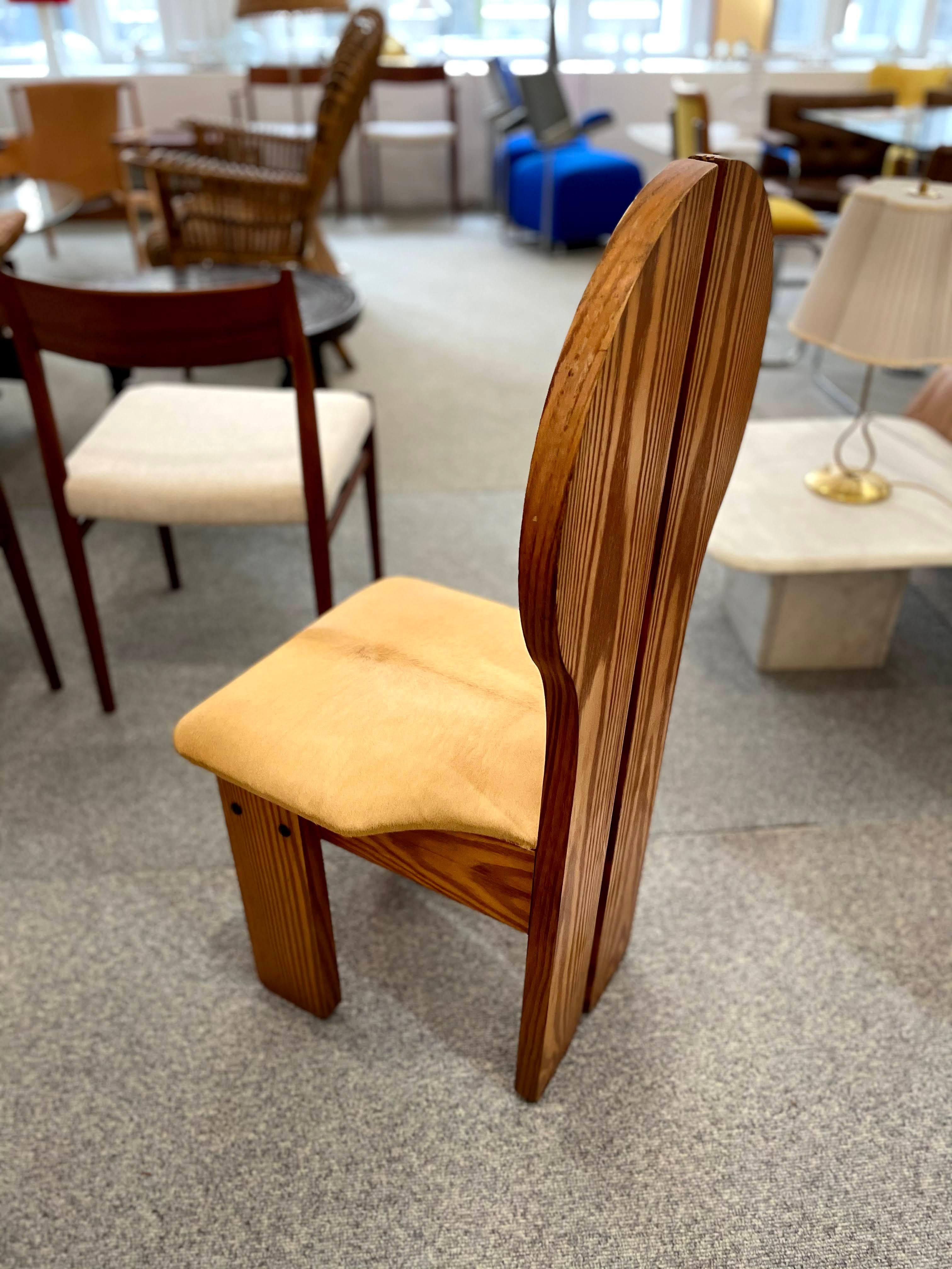 Late 20th Century Hungarian Ponyskin Upholstered Studio Craft Chair in Organic Design, 1970