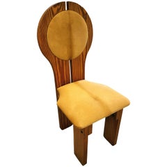 Hungarian Ponyskin Upholstered Studio Craft Chair in Organic Design, 1970