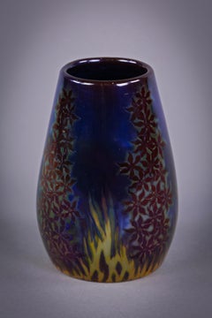 Hungarian Porcelain Eosin Glazed Small Vase, Zsolnay, circa 1900
