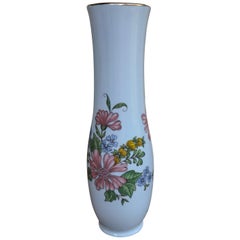 Ungarische Porzellanvase mit Blumenmuster, um 1940