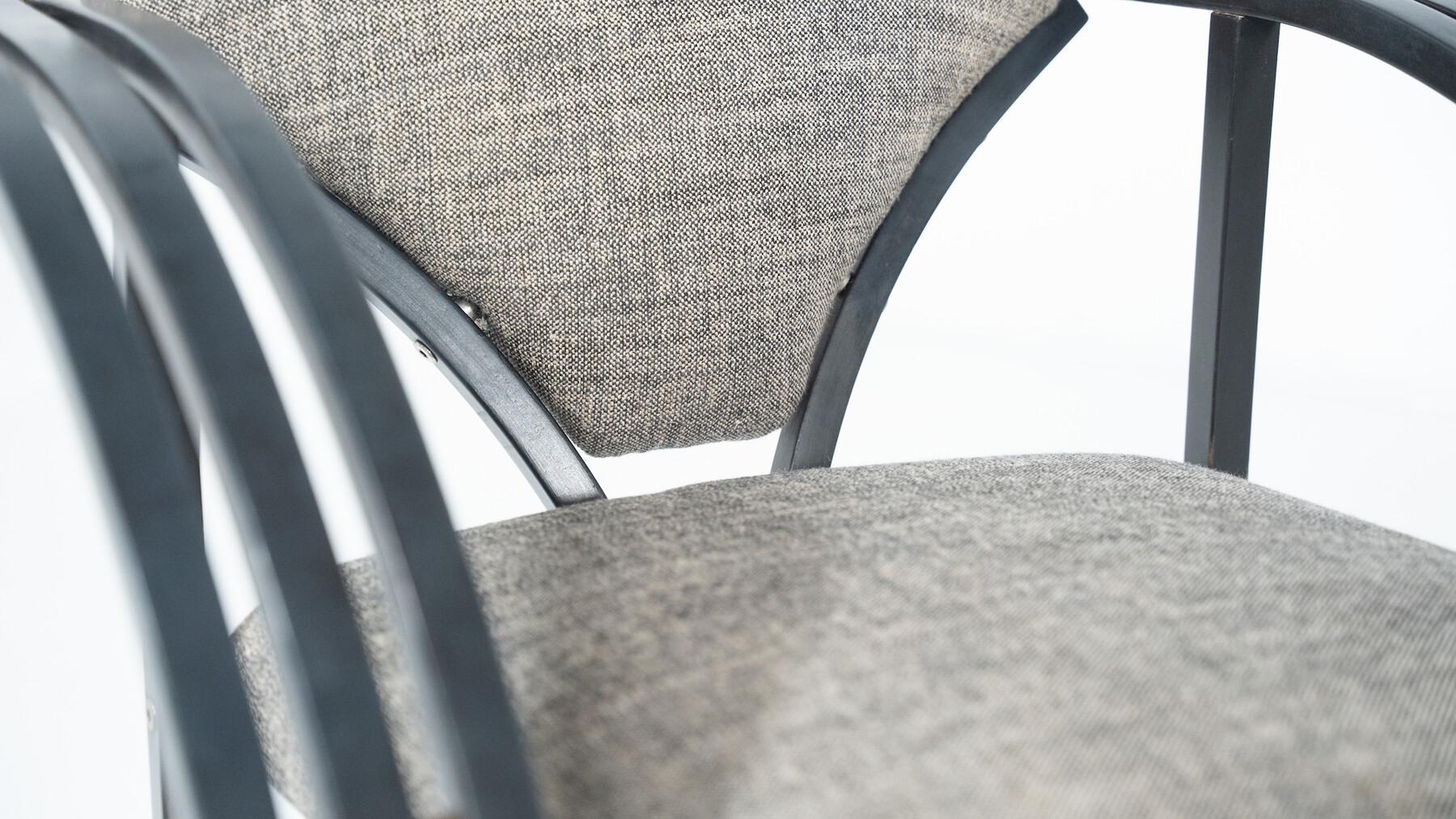 Hungarian Postmodern Sofa and Chairs in curved beech, 1980 For Sale 5