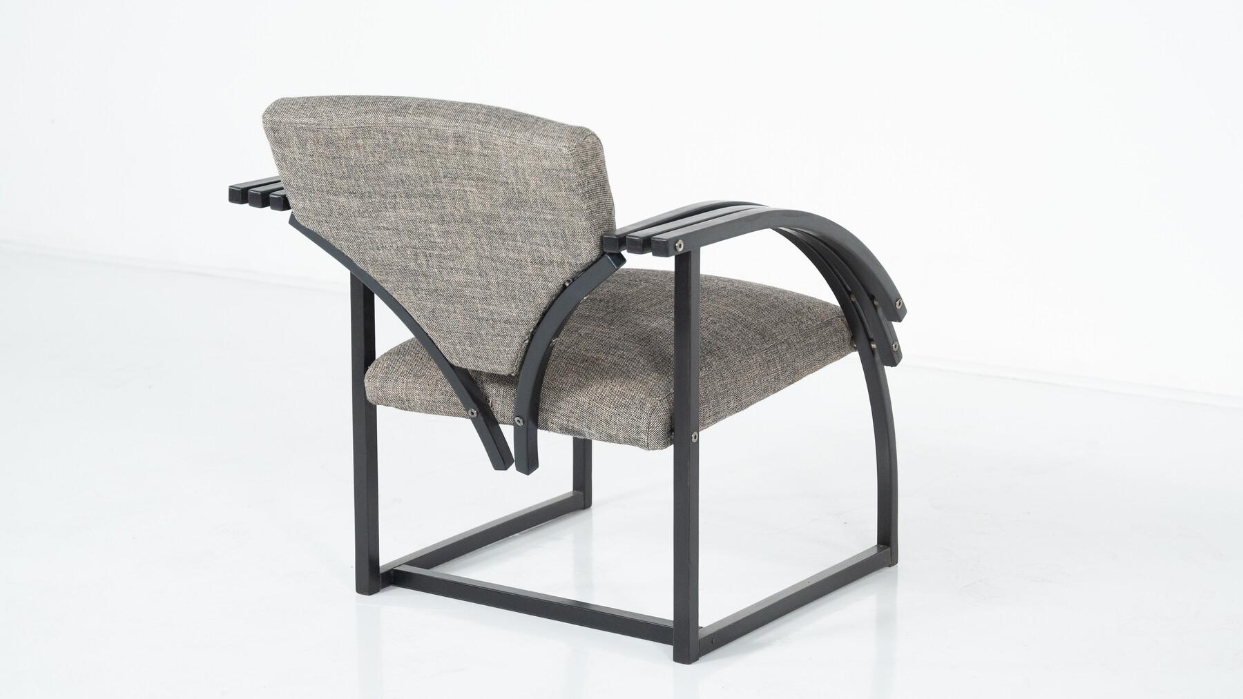 Hungarian Postmodern Sofa and Chairs in curved beech, 1980 For Sale 2