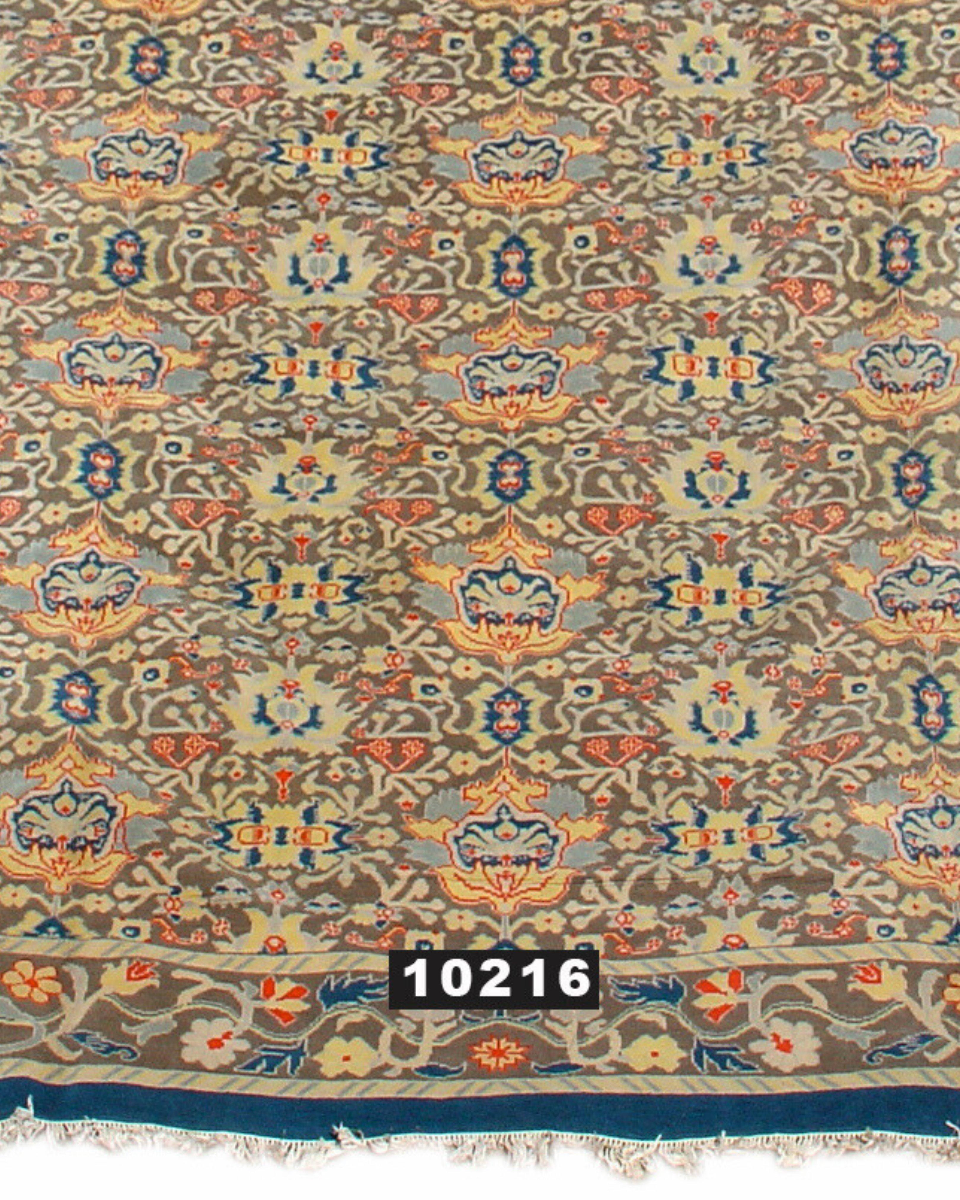 Hand-Woven Large Hungarian Rug, Mid-20th Century For Sale